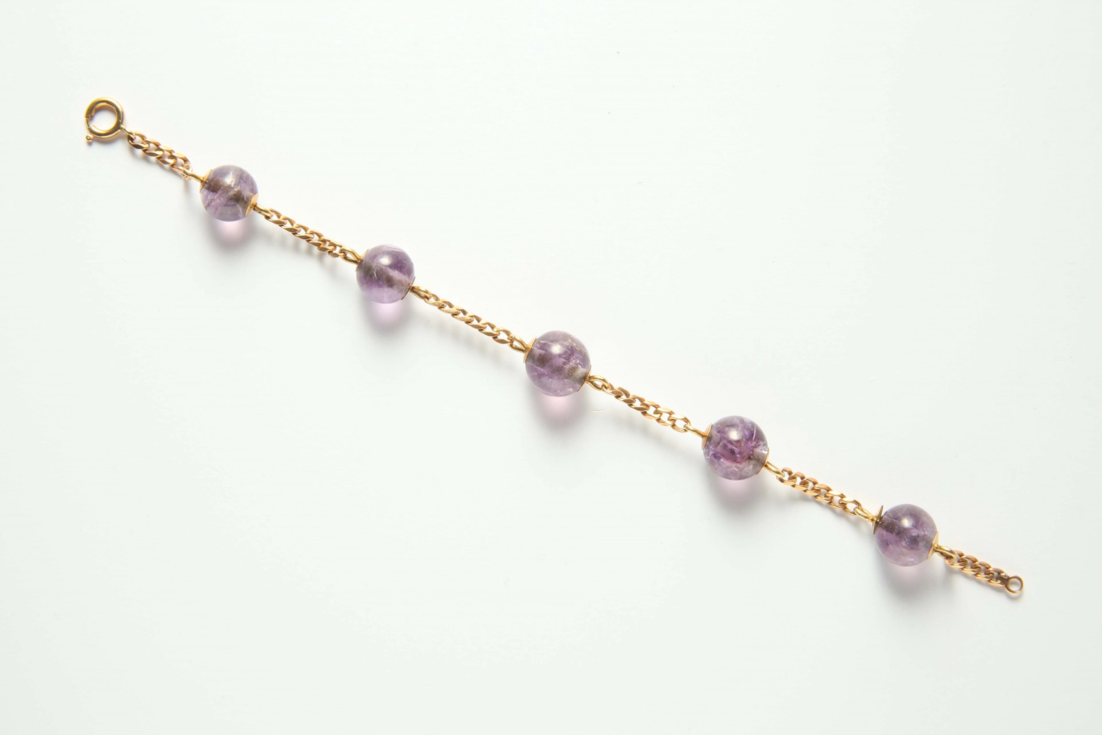 Bracciale con boules di ametista