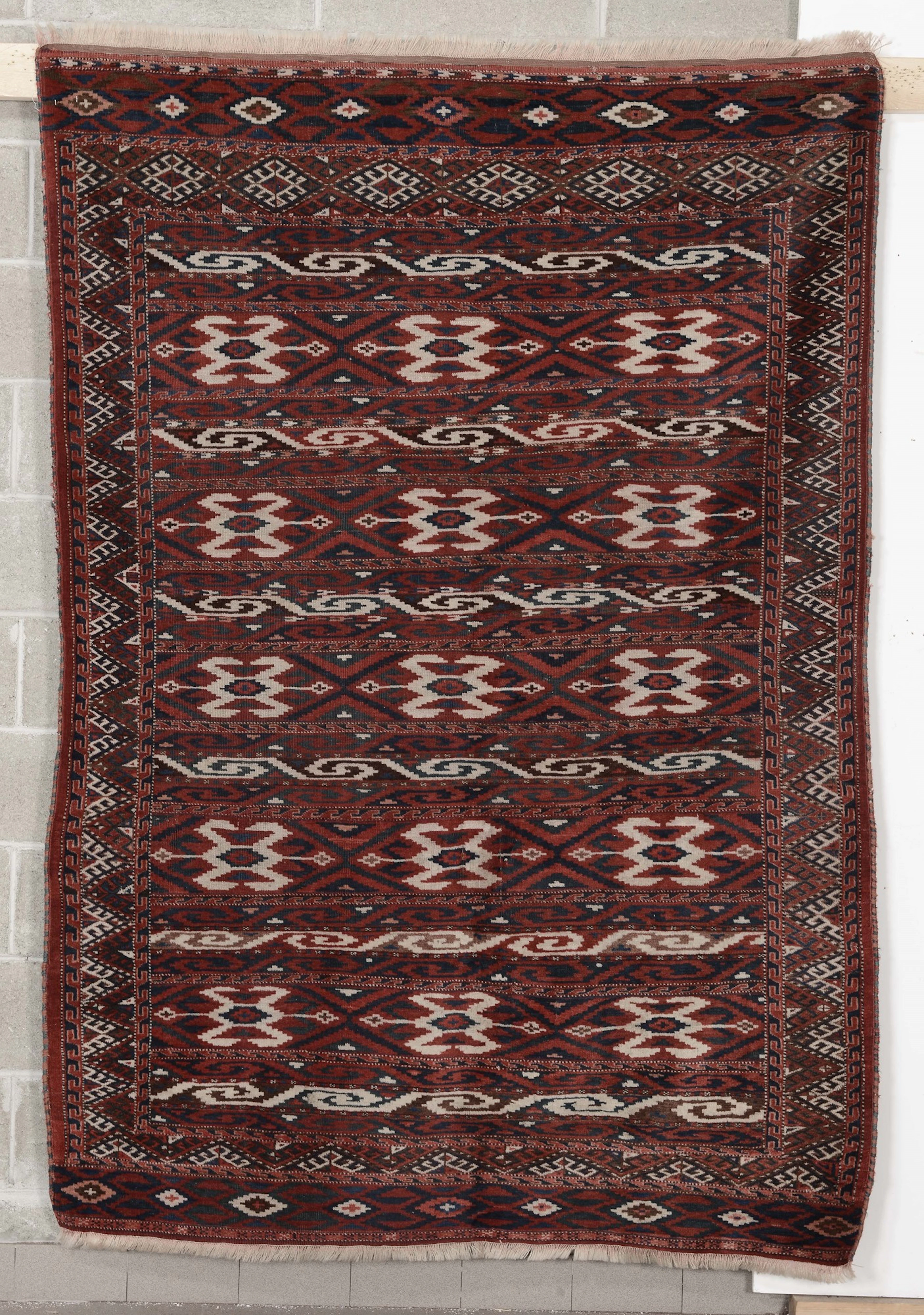 Tappeto turkmeno Yomut fine XIX inizio XX secolo