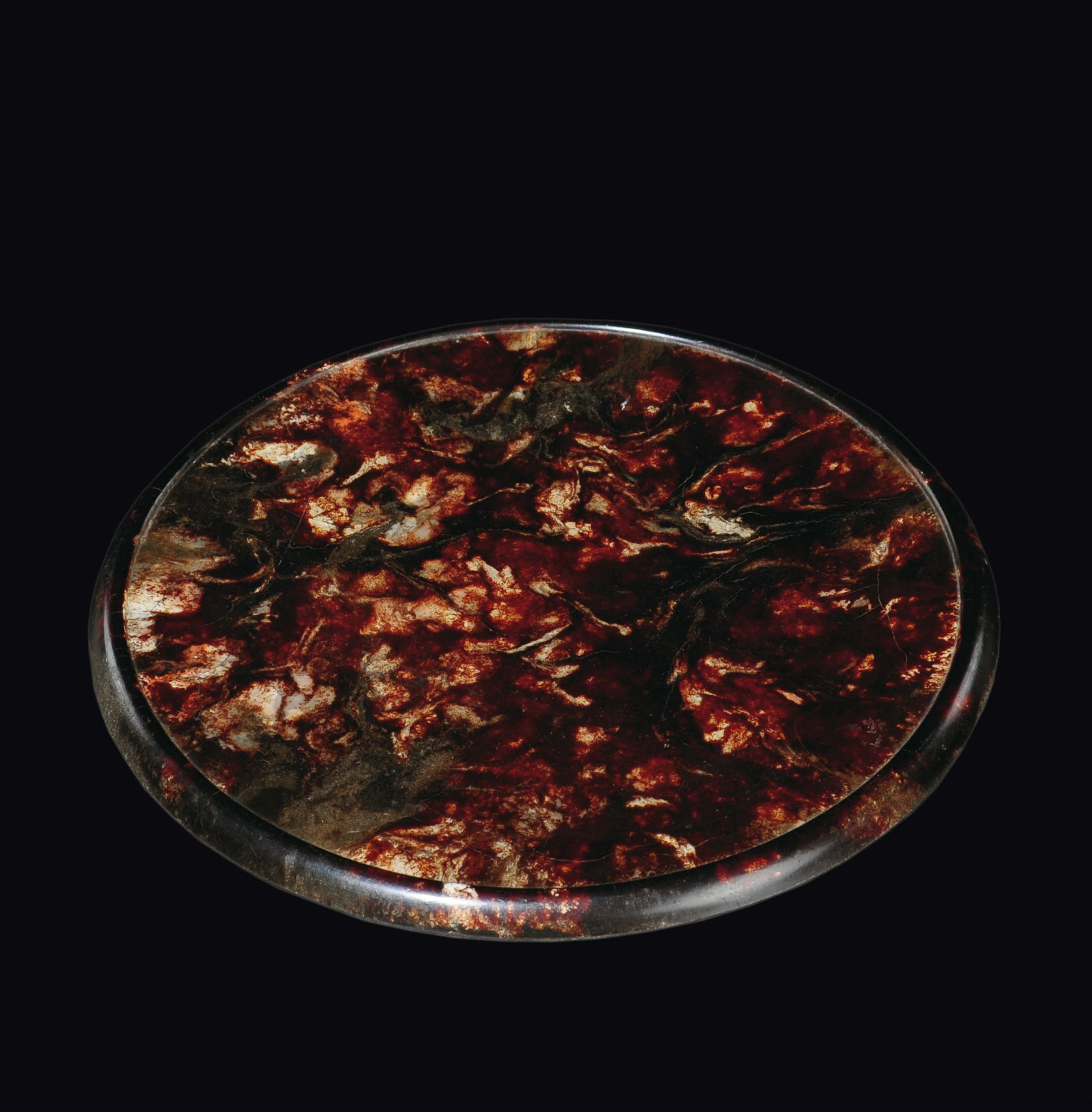 A scagliola glove box decorated with artificial tortoise, Lombardy