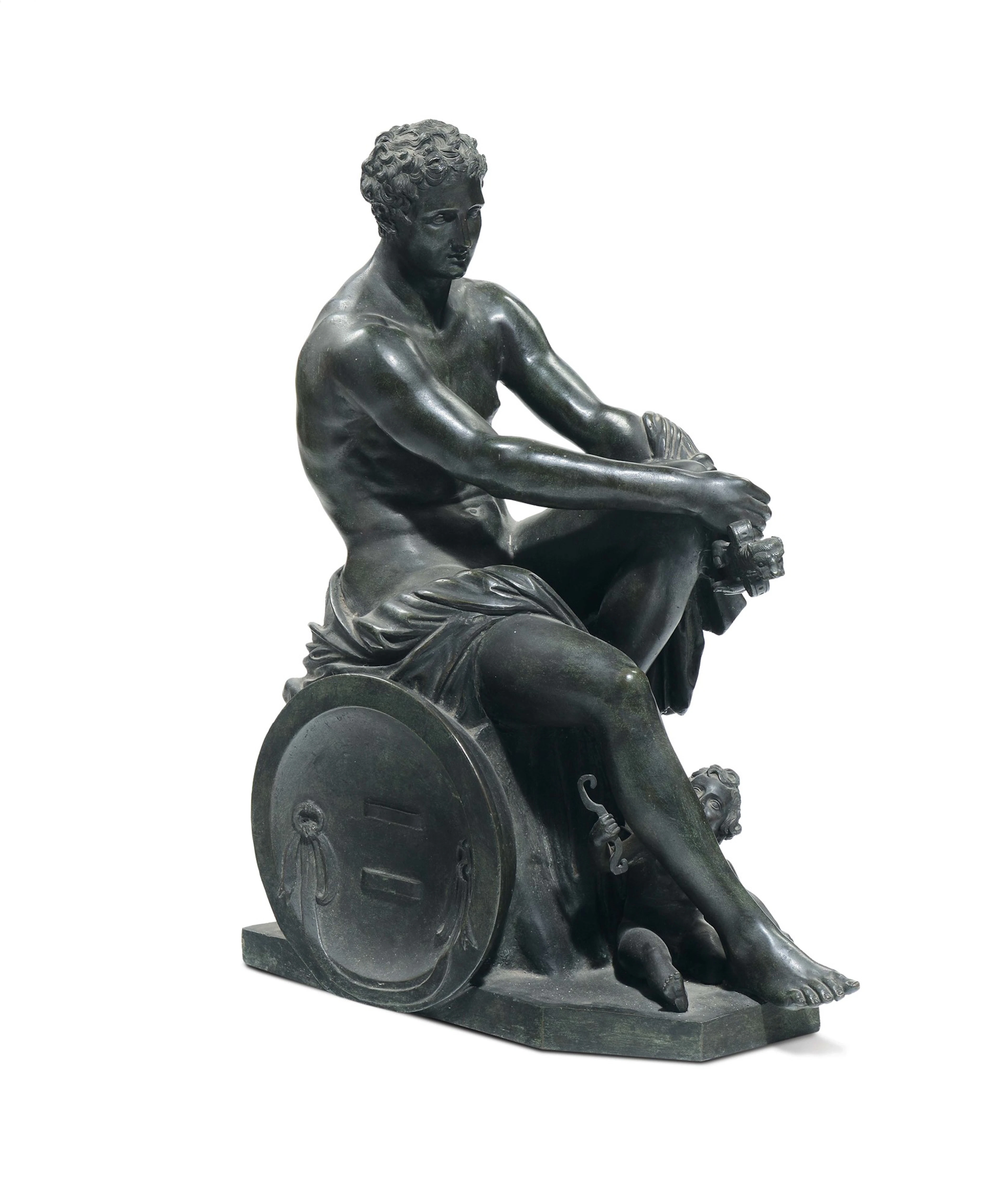 Scultura in bronzo patinato raffigurante �Marte Ludovisi�, copia dall�antico