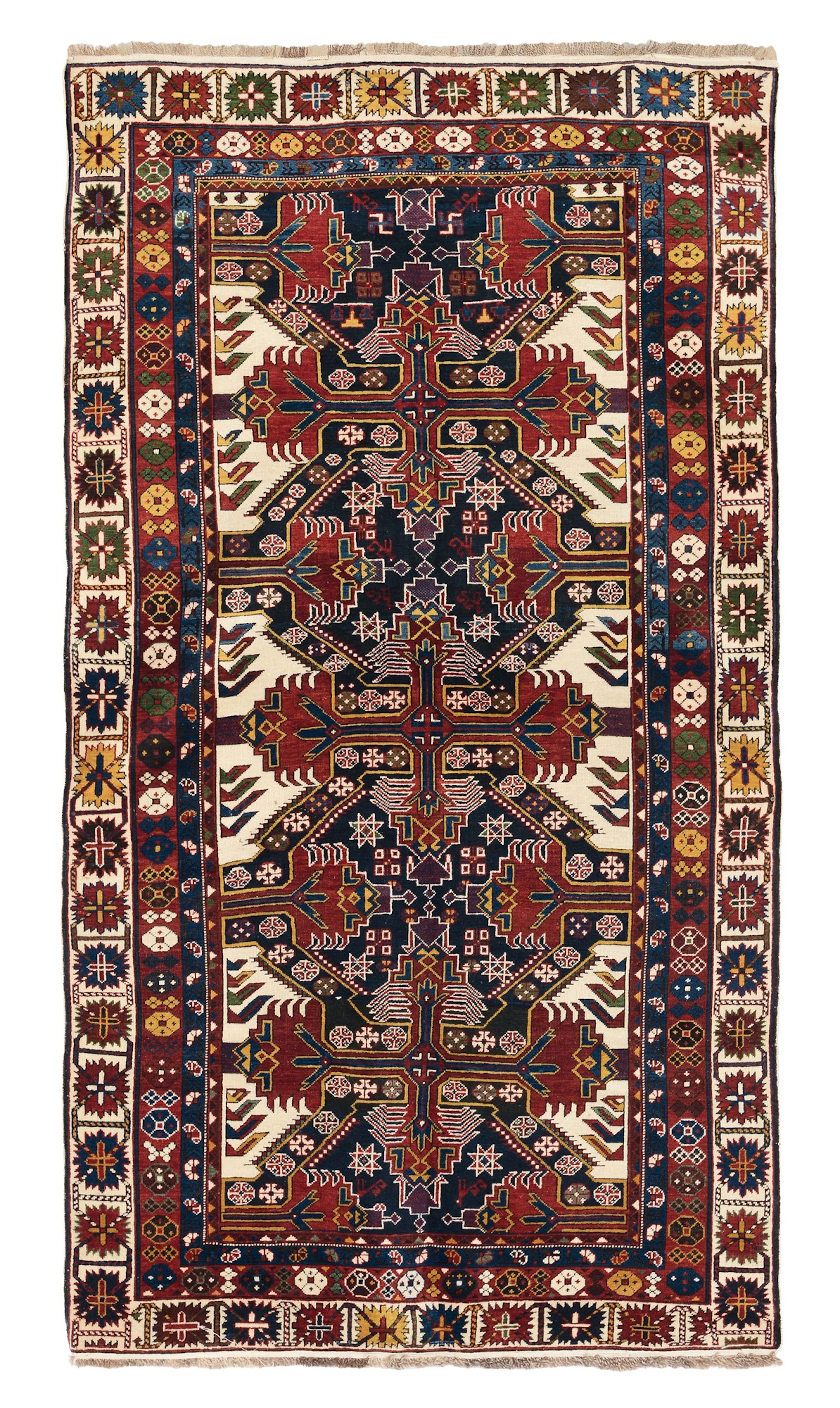 Tappeto caucasico Shirvan Seichur, inizio XX srcolo