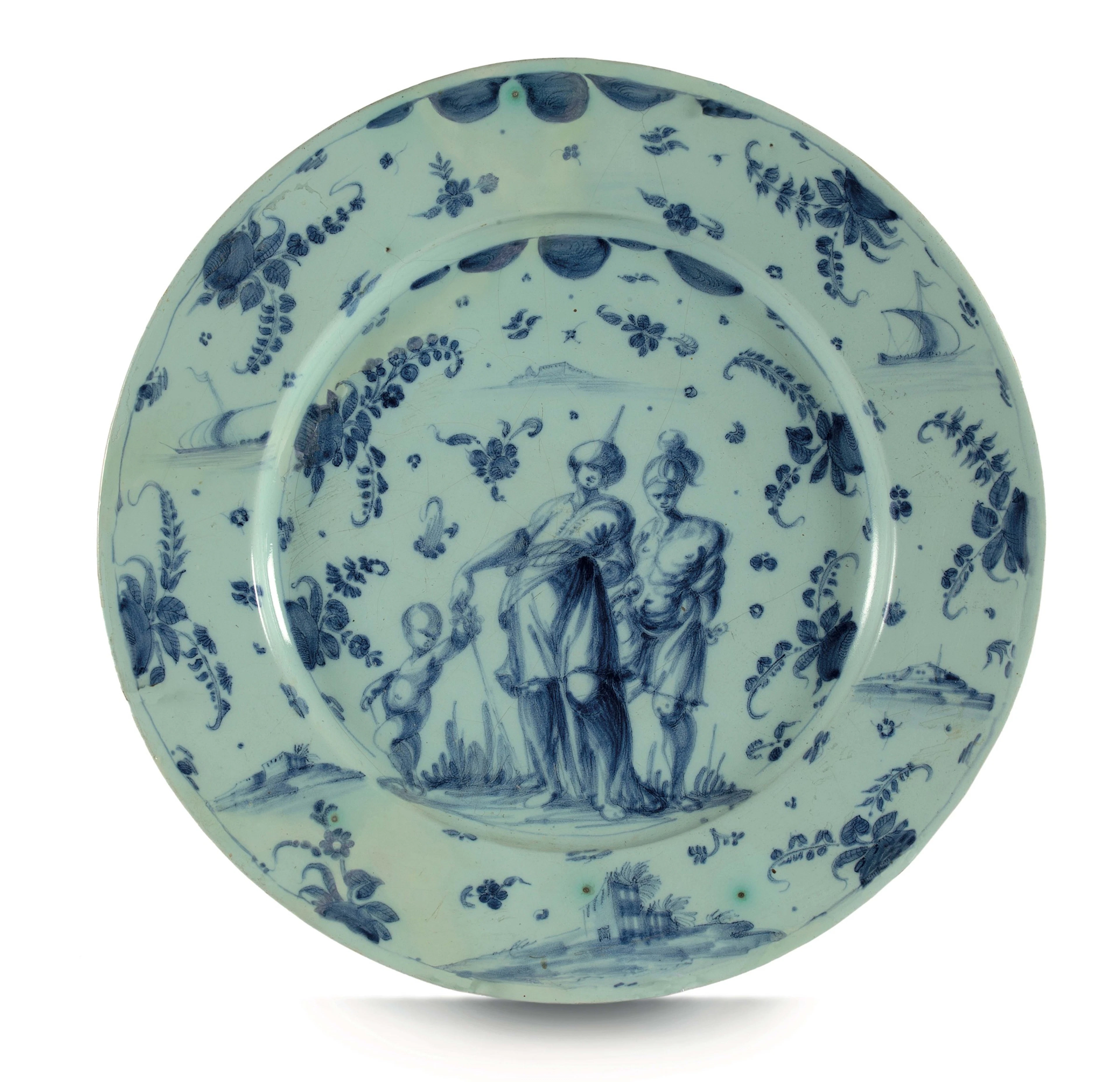 A maiolica dish, Savona, late 17th - early 18th century