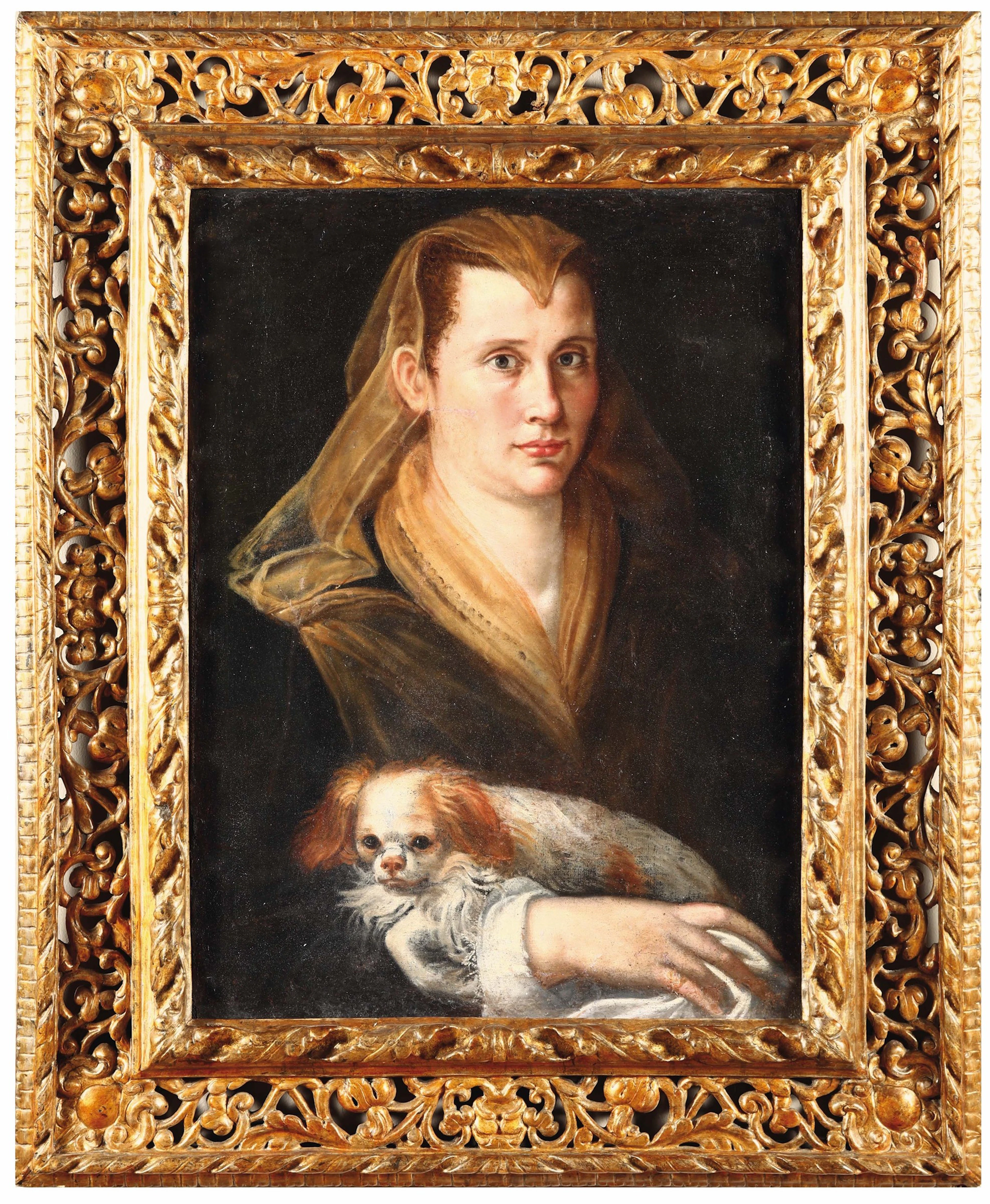 Lady with pug. Prospero Fontana (Bologna 1512 - Rome 1597)