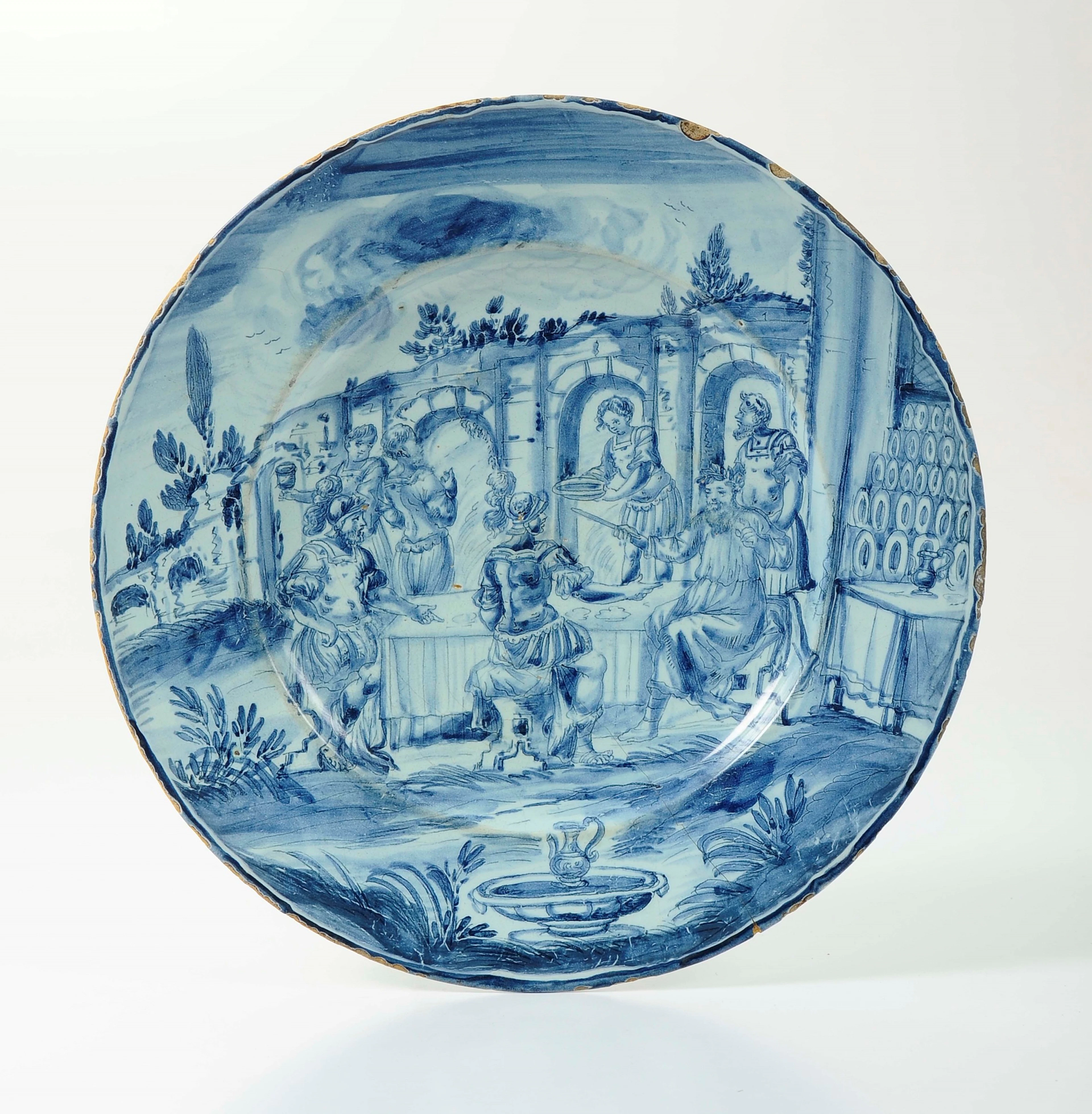 Vassoio Savona, bottega degli Isola (?) seconda met� del XVII secolo