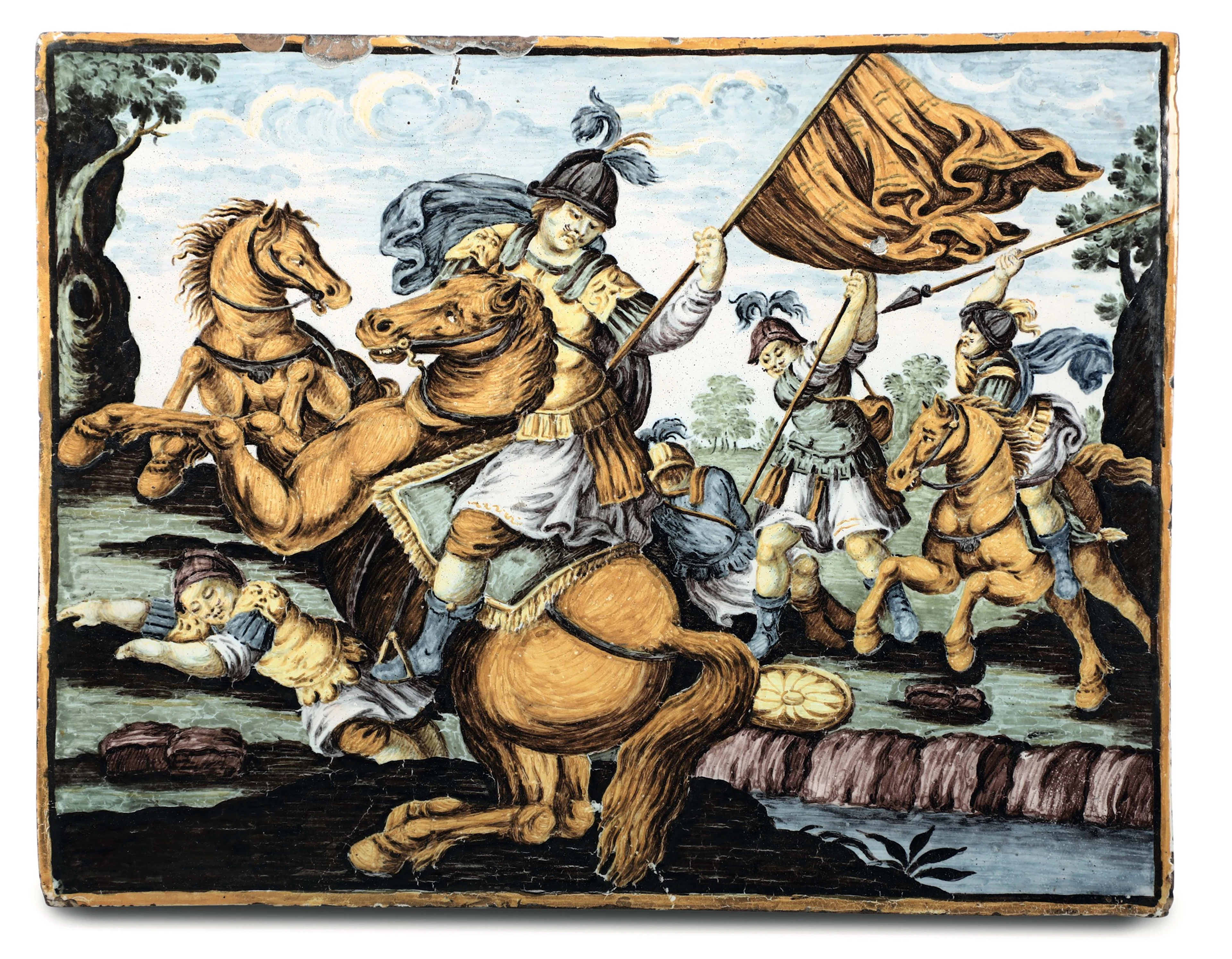 Mattonella Castelli, bottega di Francesco Saverio Grue di Giovanni, circa 1750