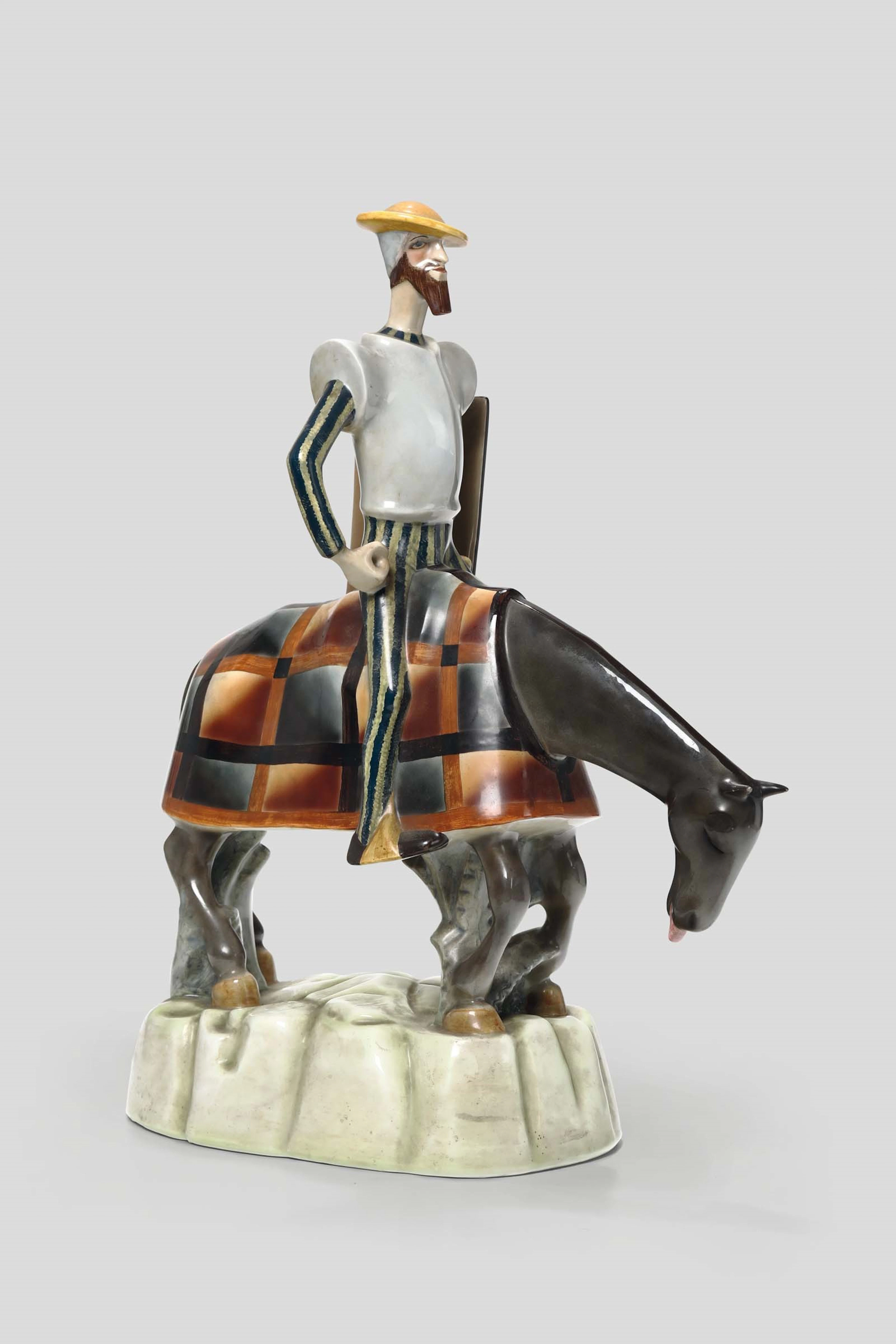 Giovanni Grande, Lenci, Torino, 1933 ca, Don Chisciotte. An earthenware