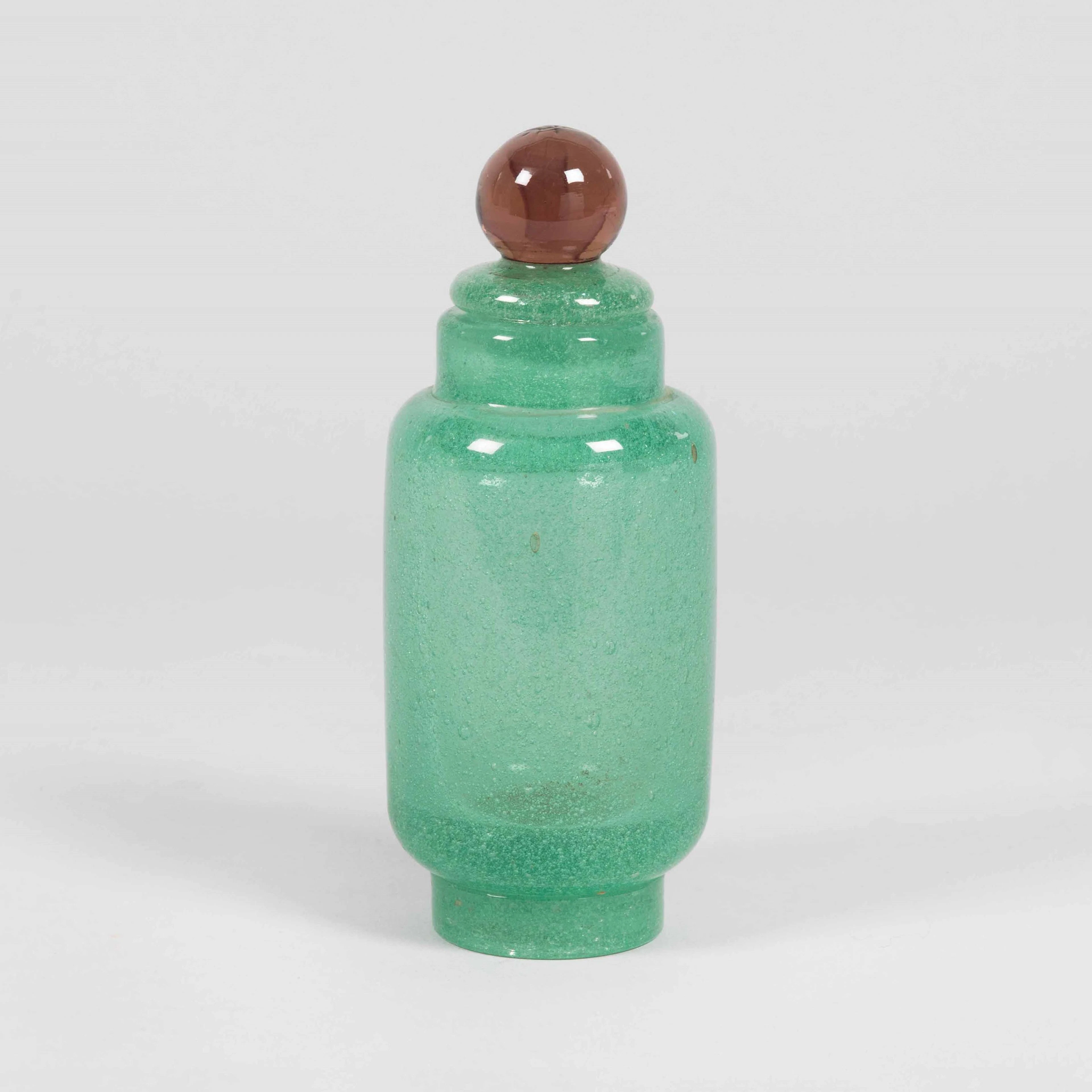 Carlo Scarpa, Venini, Murano, 1936 ca. A rare flask with a stopper