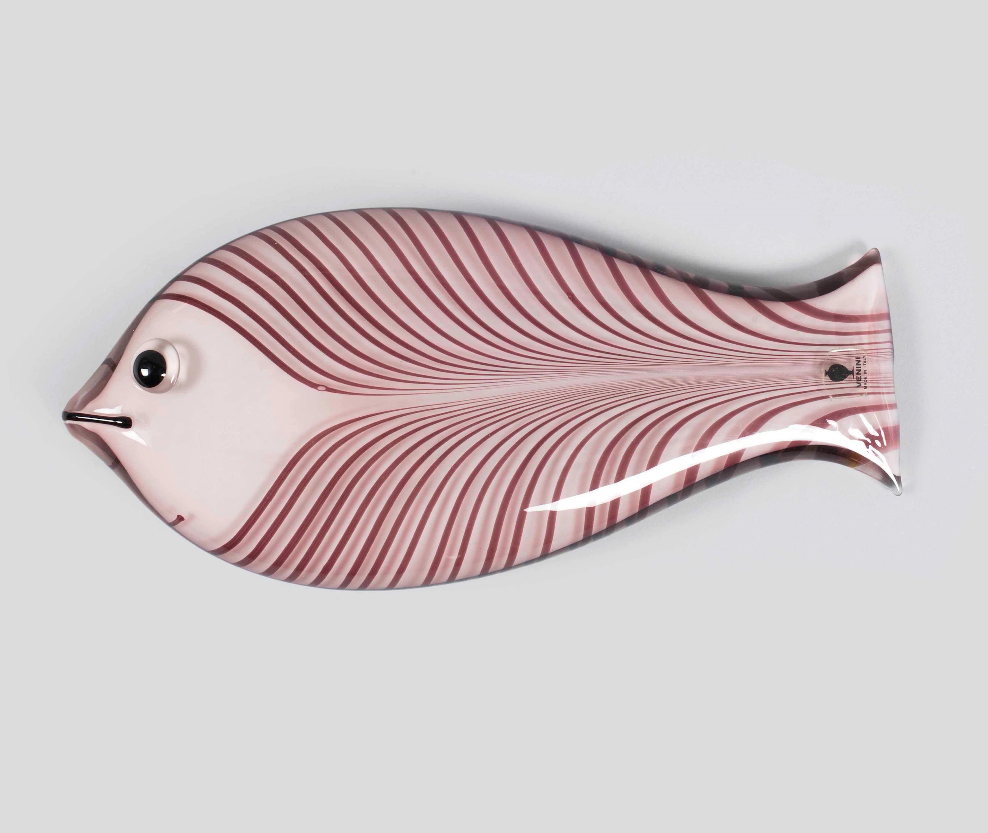 Ken Scott, Venini, Murano, 1980 ca. A fish in submerged blown glass