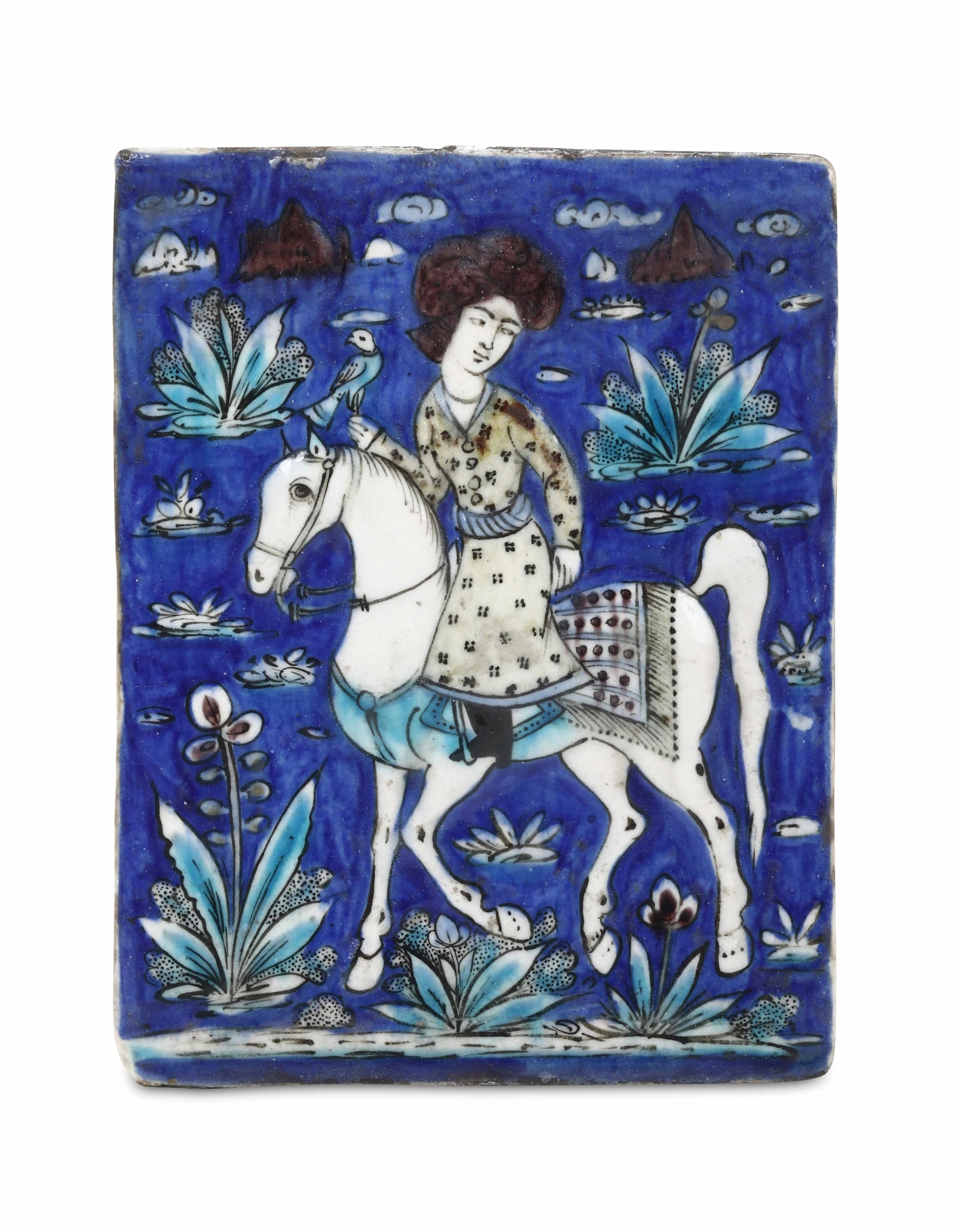 Mattonella Iran, periodo Qajar (1779-1925), fine del XIX - inizio del XX secolo