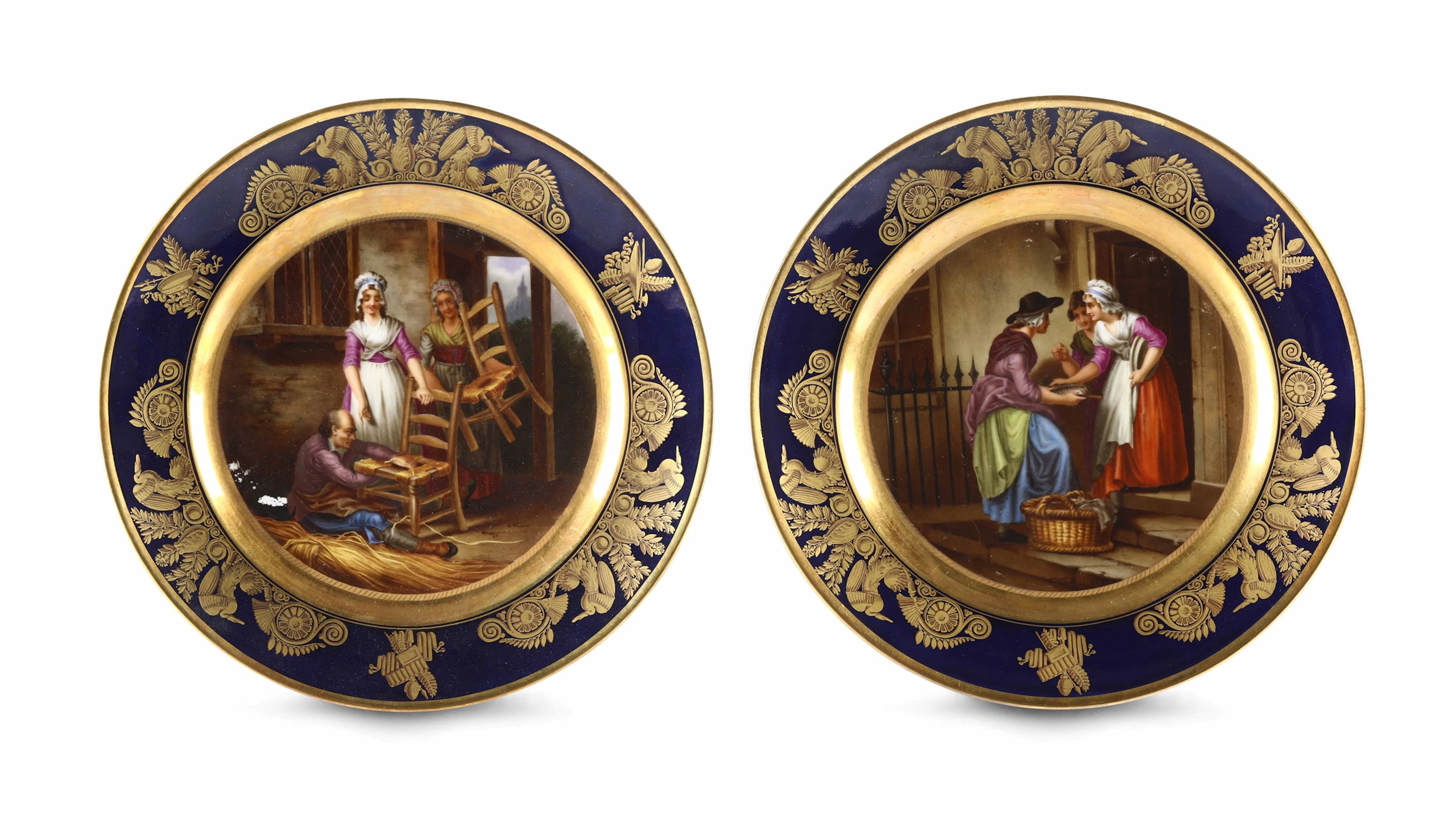 Coppia di piatti Parigi, manifattura della Duchessa d�Angoul�me, 1815 circa