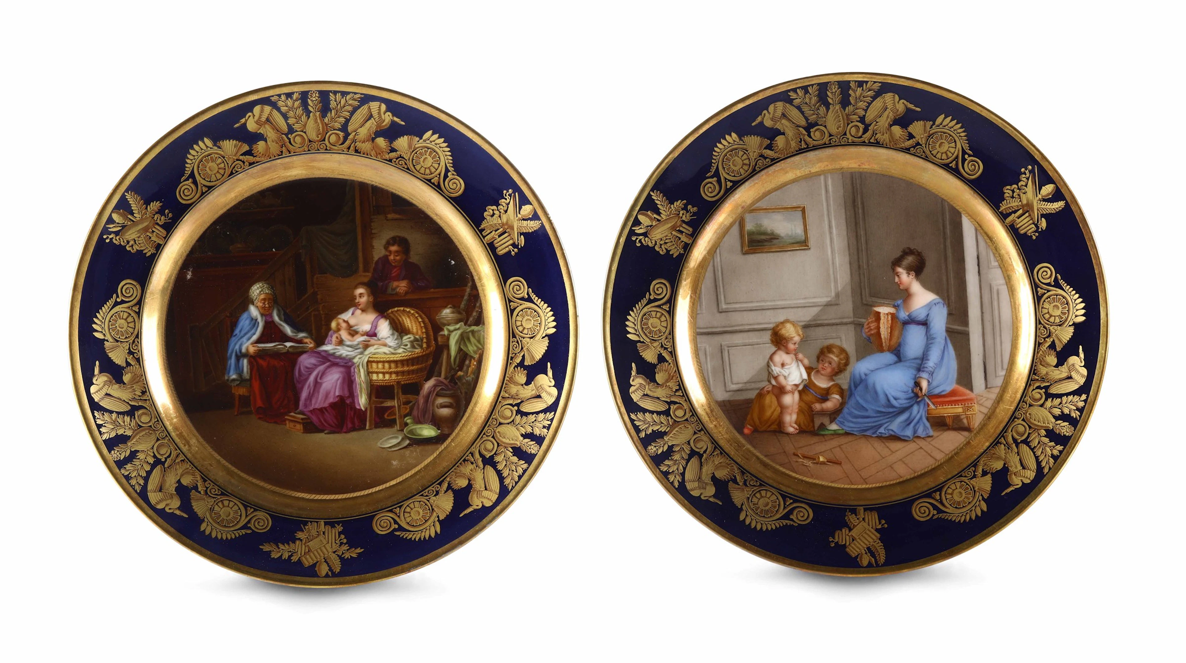 Coppia di piatti Parigi, manifattura della Duchessa d�Angoul�me, 1815 circa