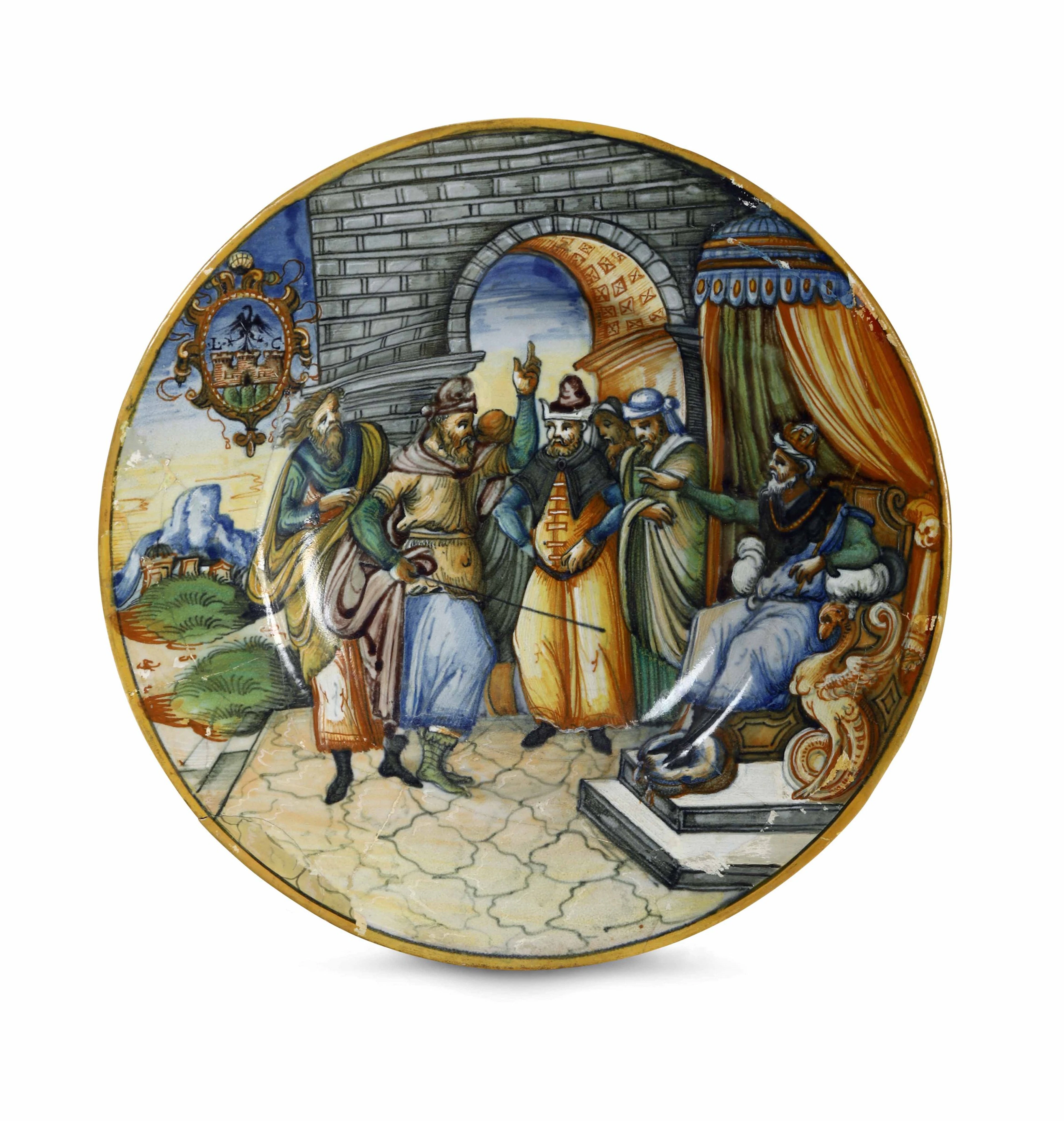 Piatto Probabilmente Francia, Lione o Nevers, 1580-1620