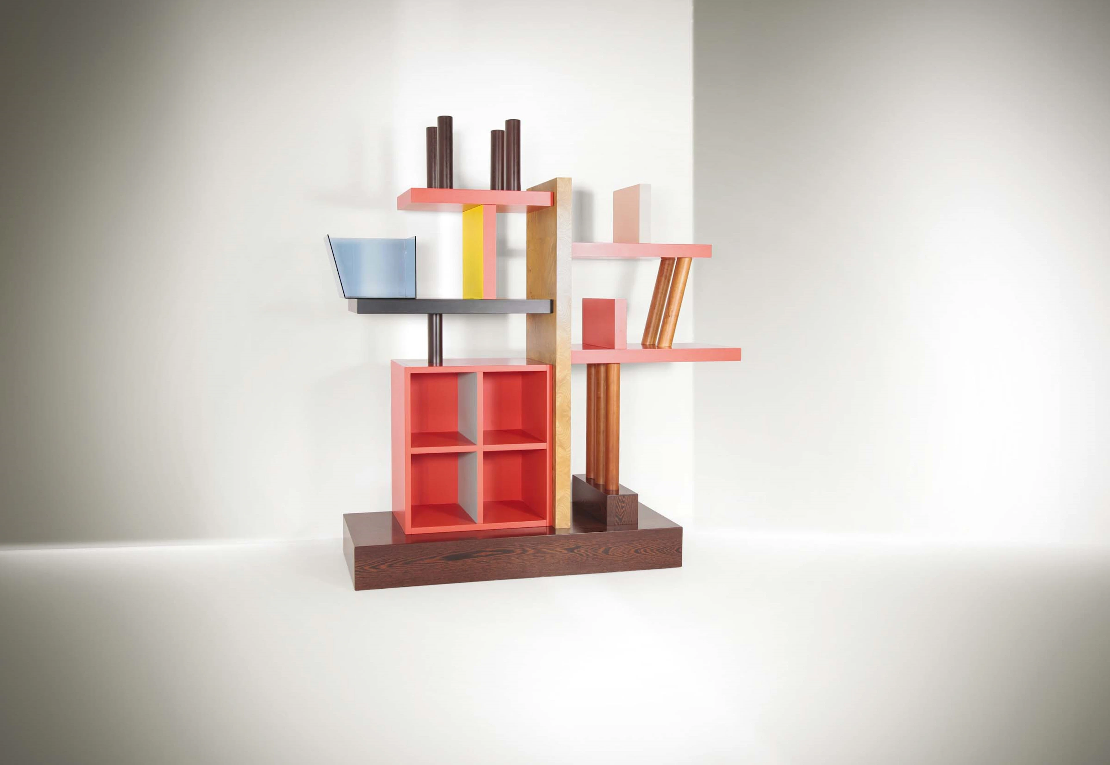Ettore Sottsass, a Liana piece with a structure in lacquered weng�
