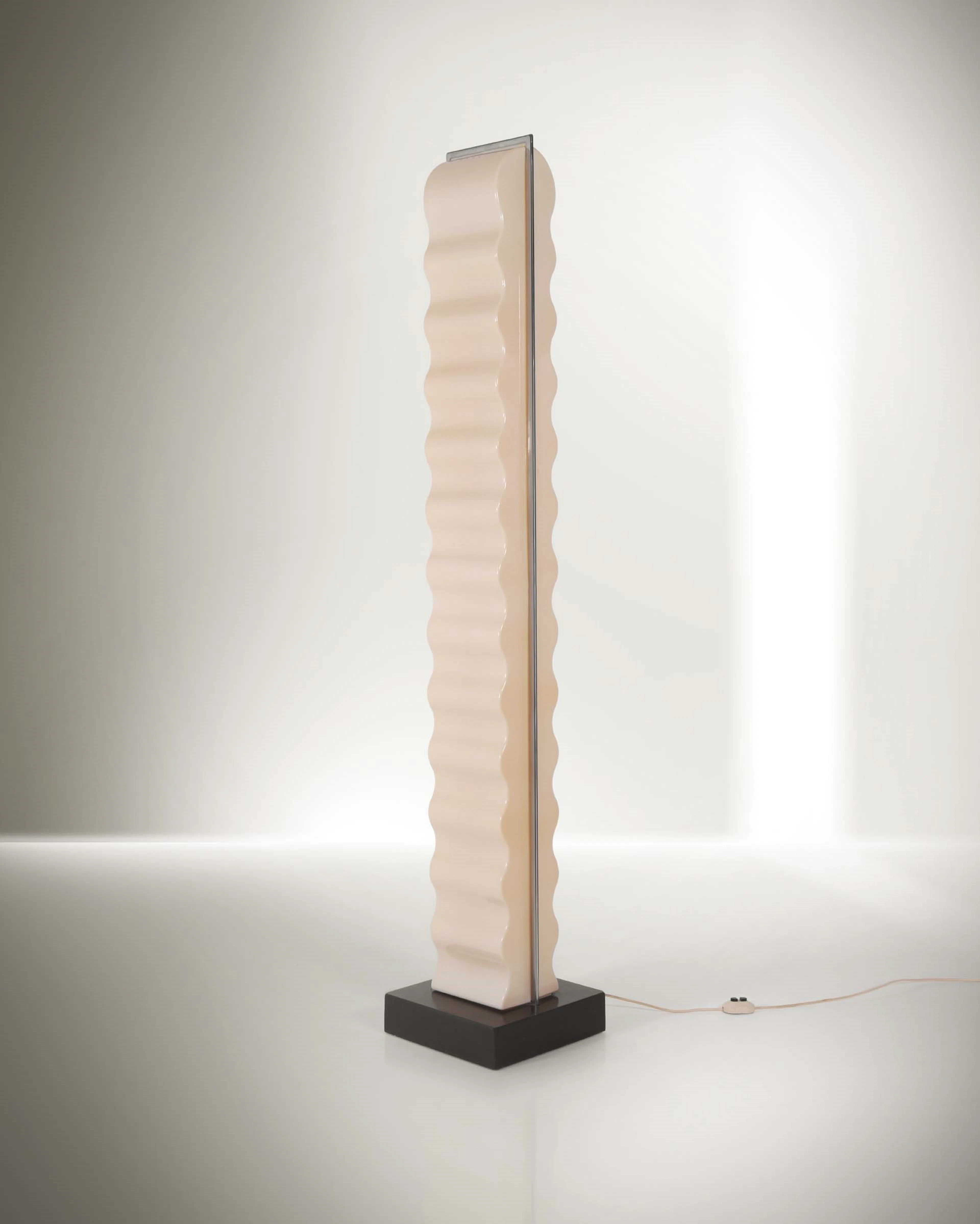 Ettore Sottsass, a Comet floor lamp with a structure in lacquered