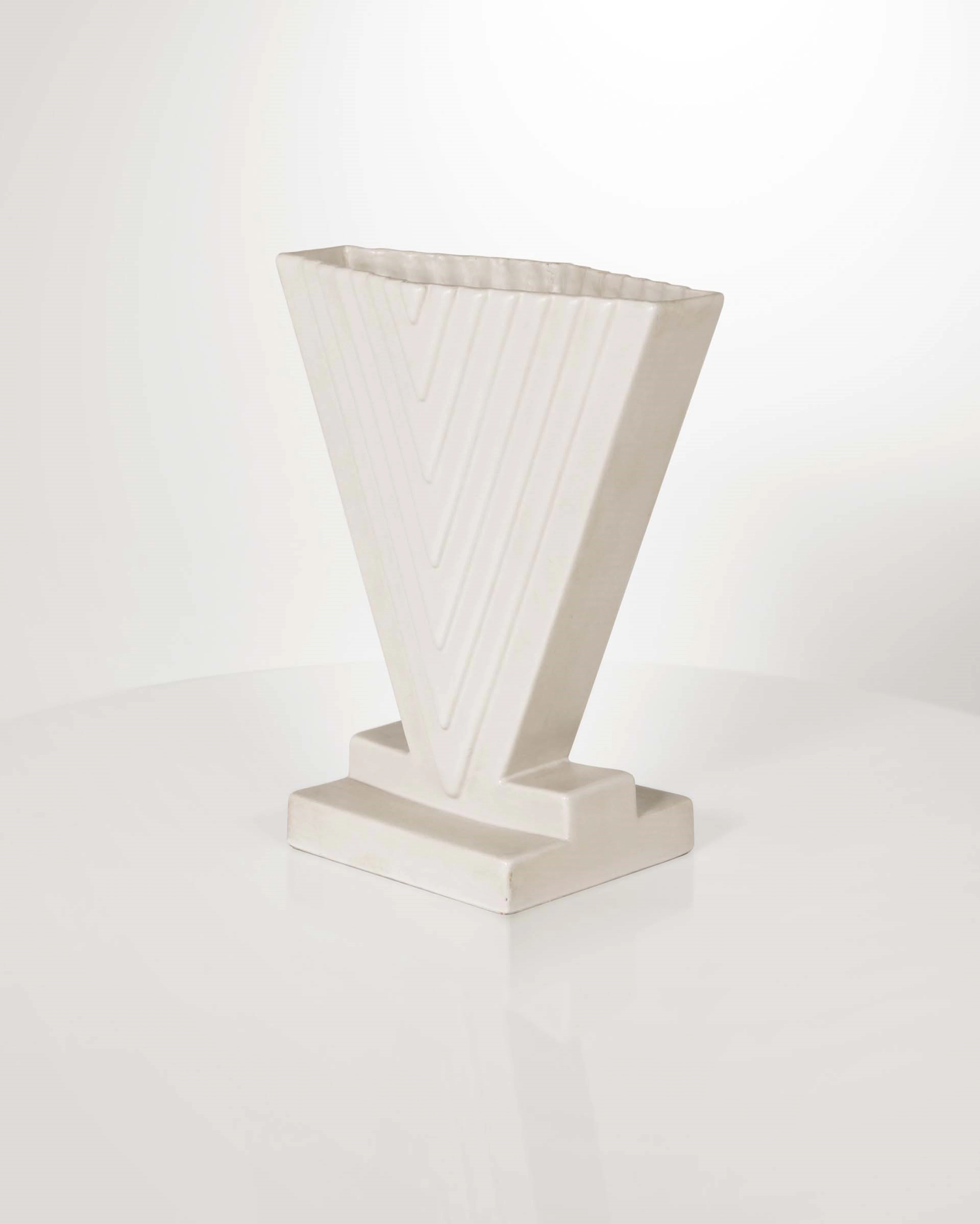 Ettore Sottsass, Yantra vase number 31 in varnished ceramics. Original