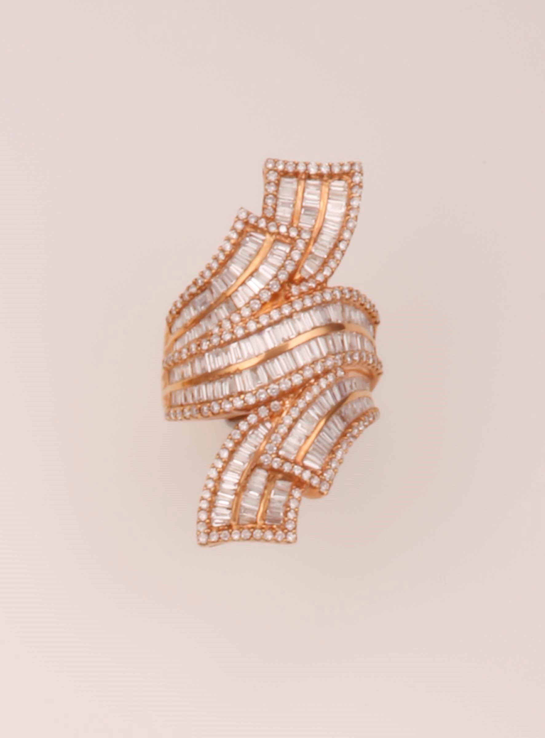 Diamond and gold ring