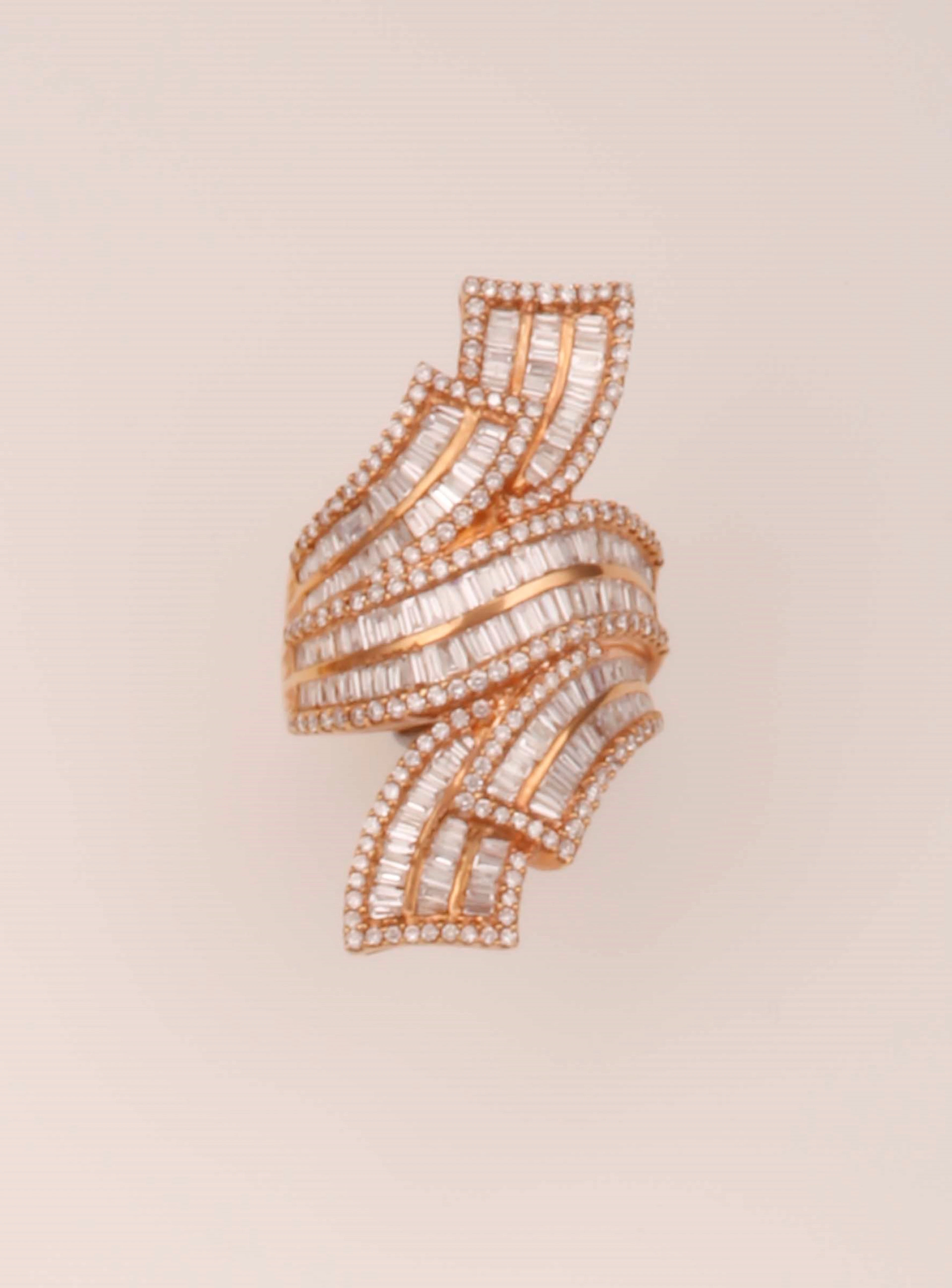 Diamond and gold ring