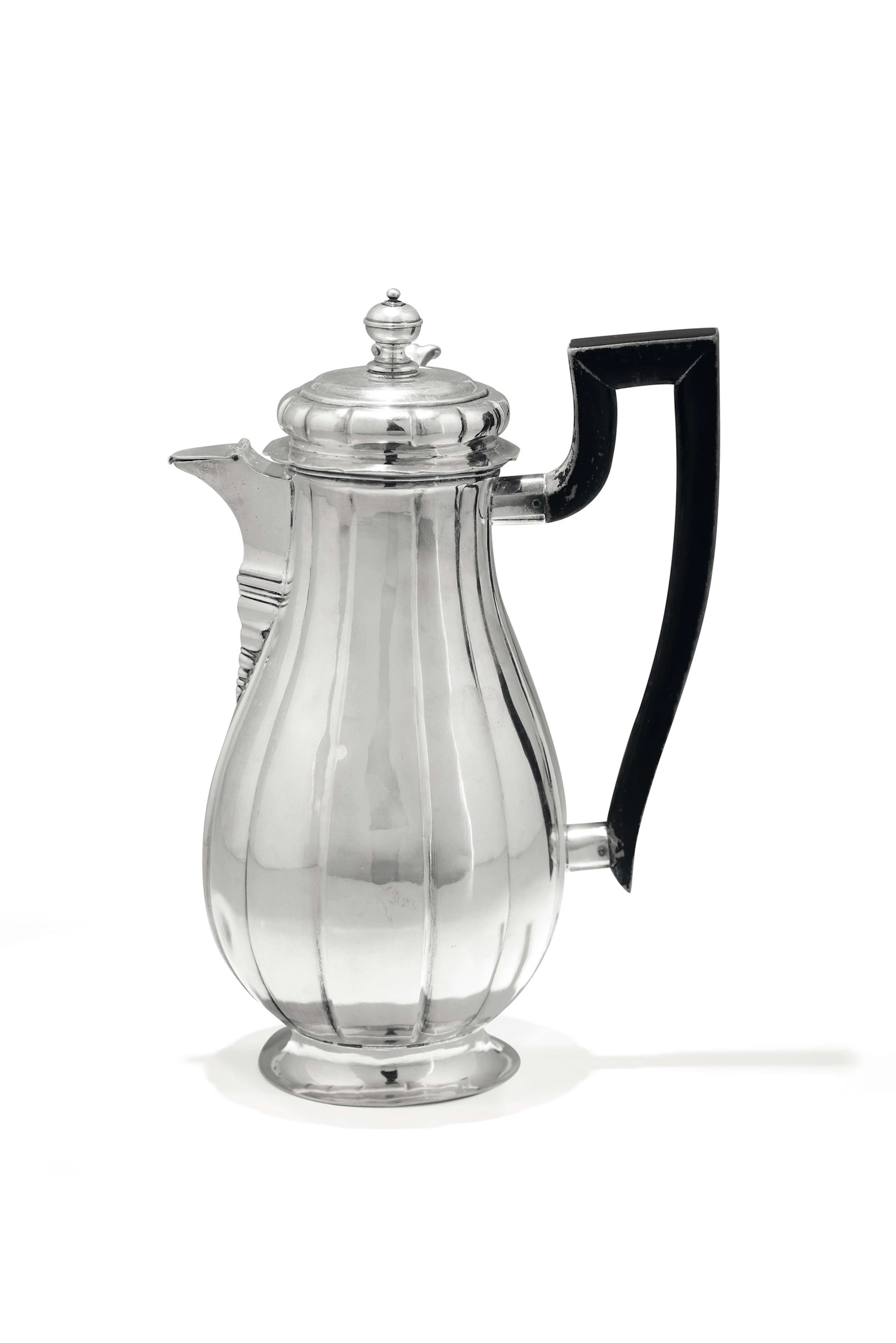 A silver coffe pot, Ausburg, last quarter of the 18th century, silversmith S.D.