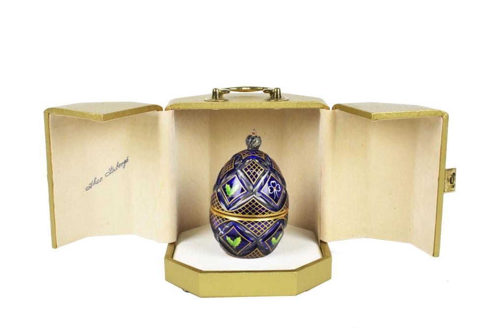Theo. Faberge Limited Edition Crystal and Sterling Silver Winter Egg