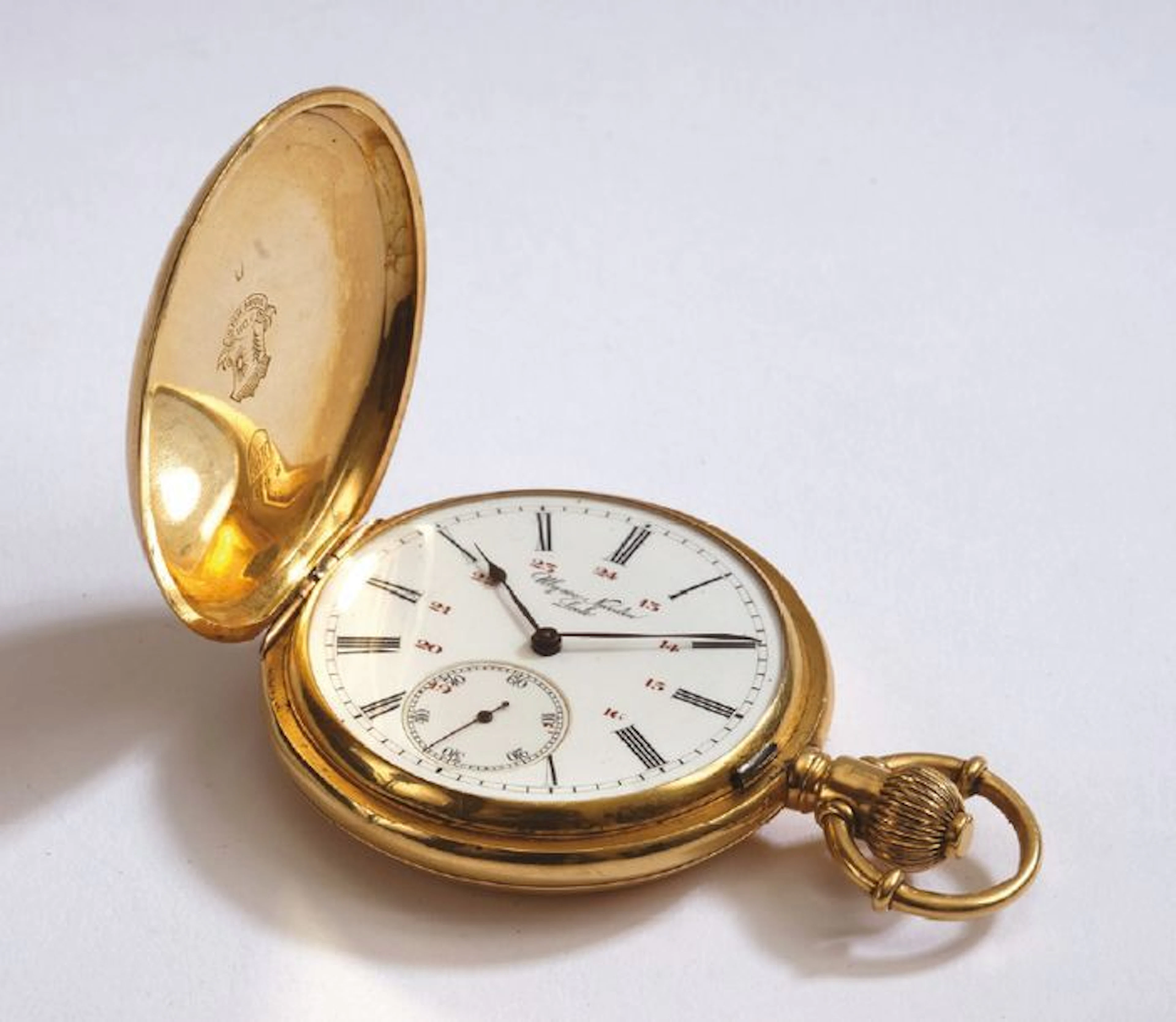 MONTRE de gousset en or jaune chronographe,... - Lot 148 - Brissonneau