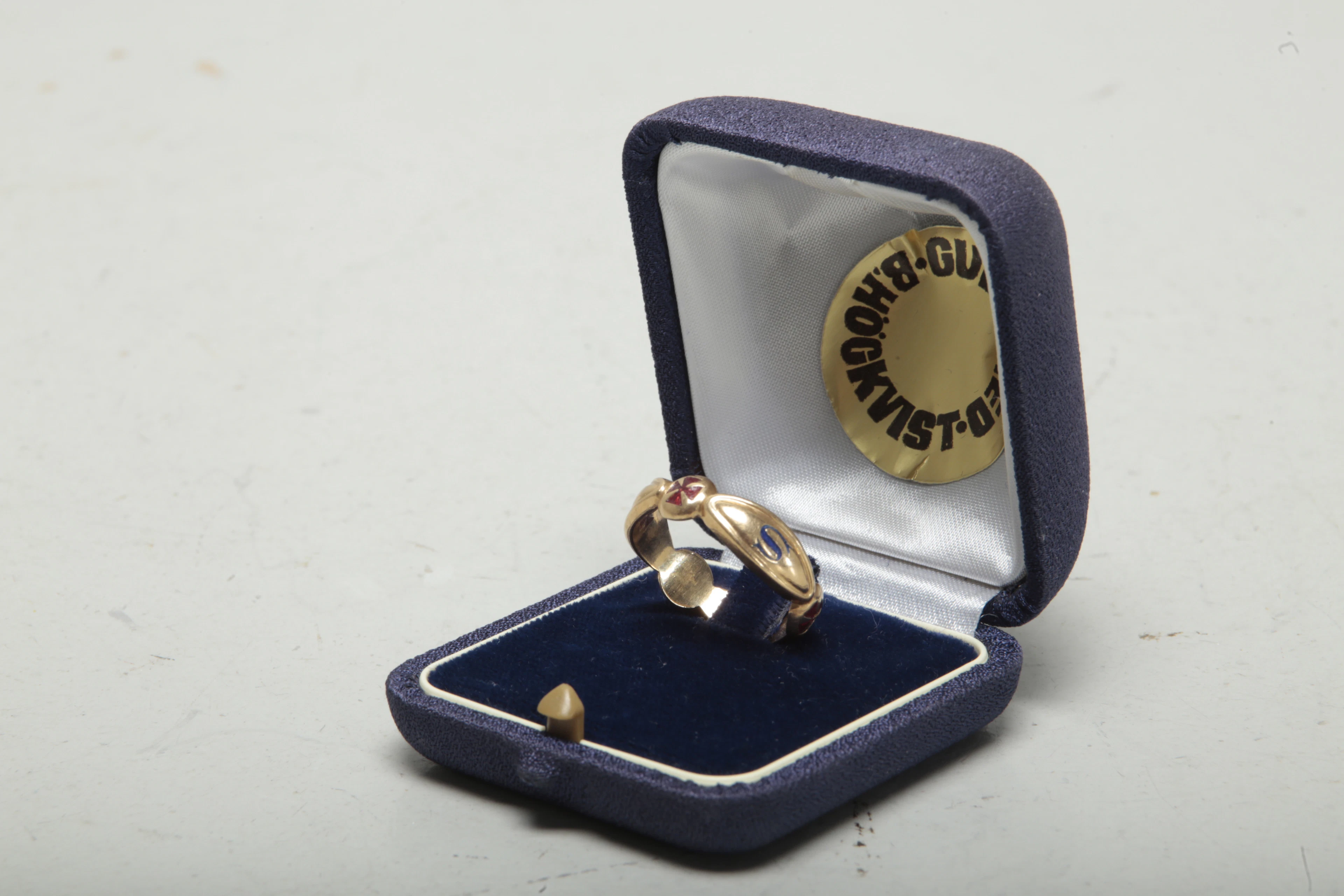 Guldring s.k frimurarring, 18k guld