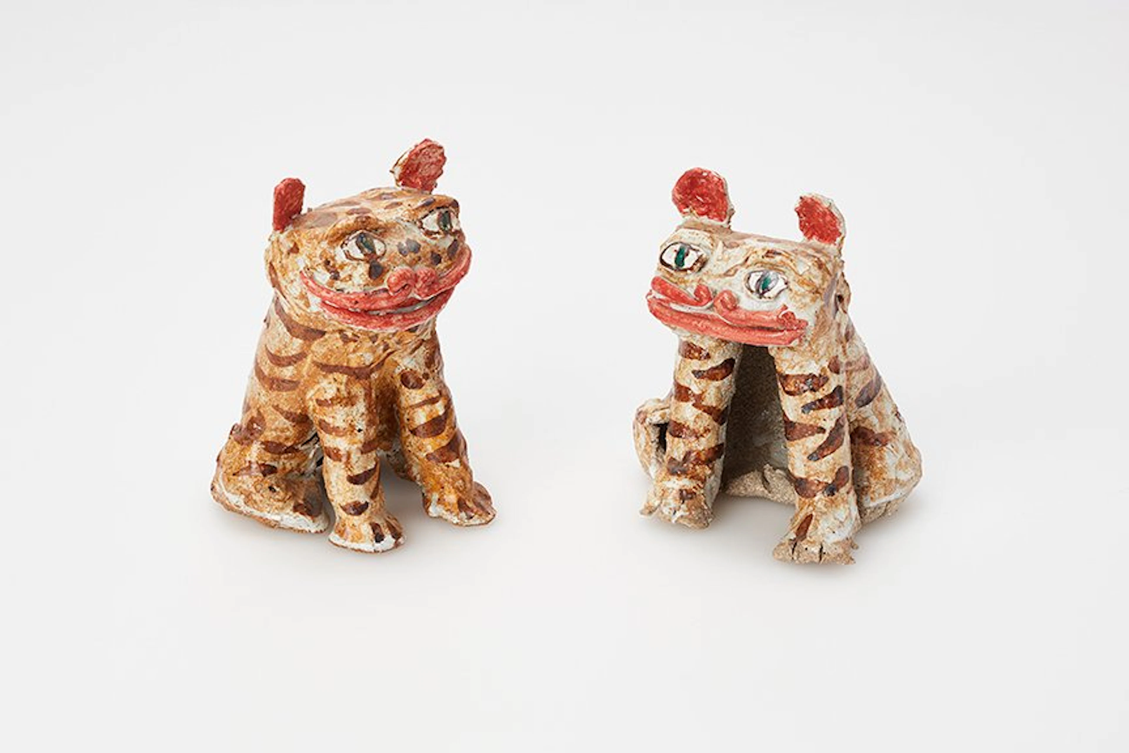 Two cat sculptures, 2003