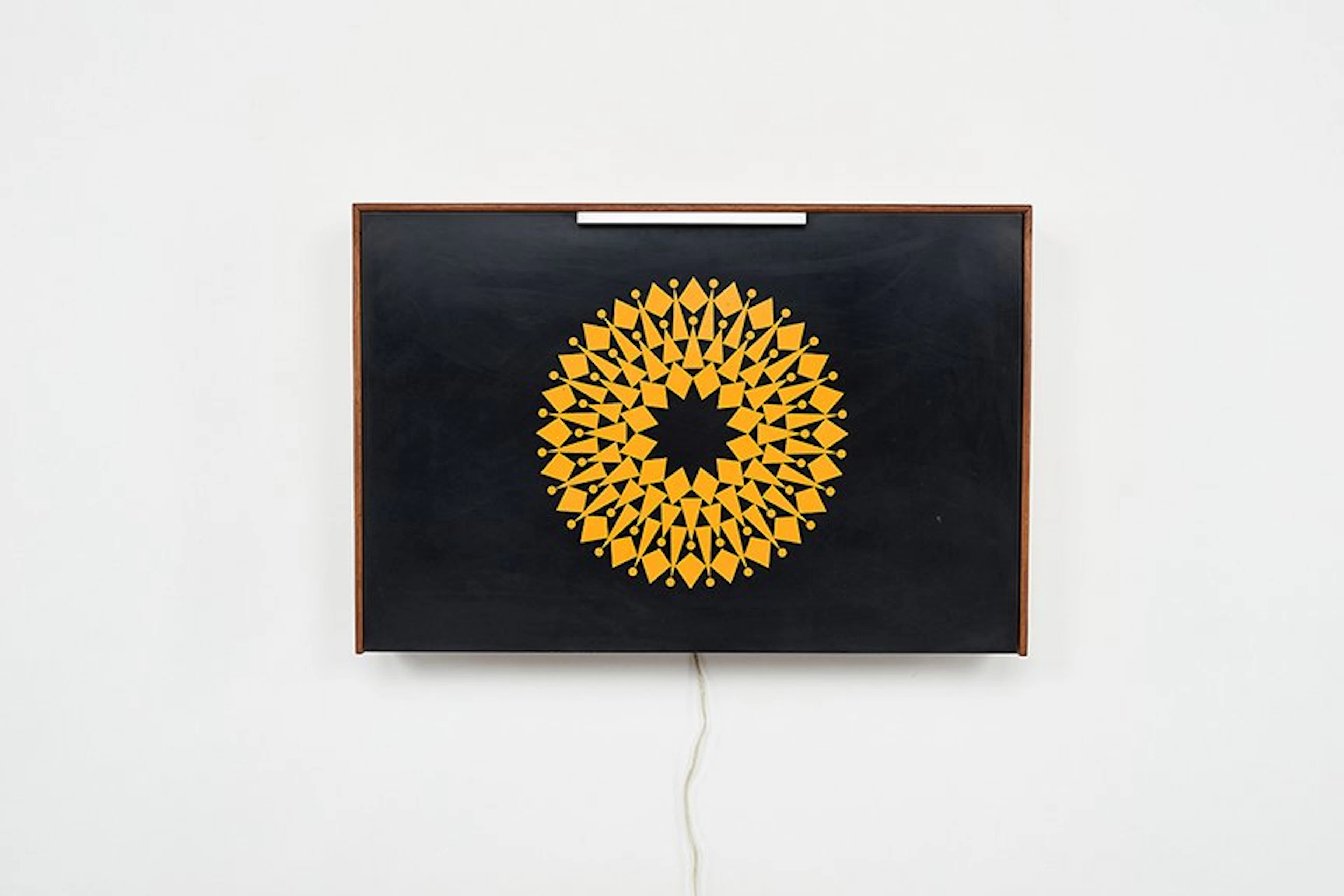 Illuminating wall-mounted desk, ca. 1964