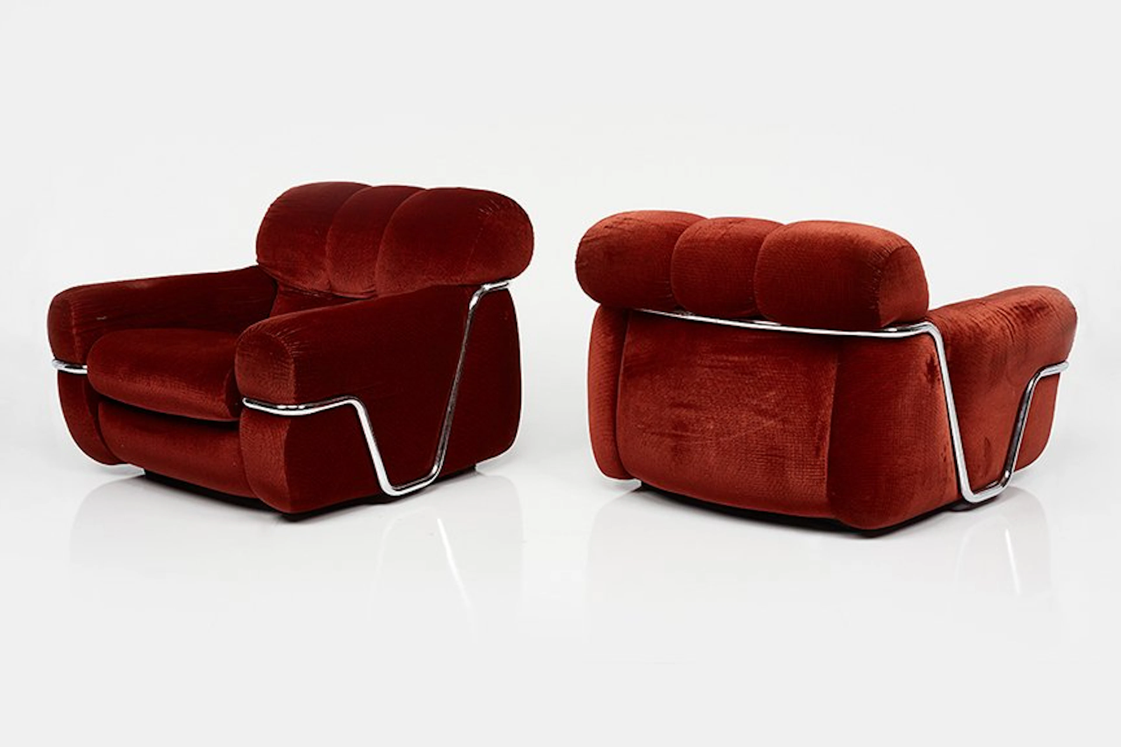 Pair of 'Wopps' lounge chairs, 1970s