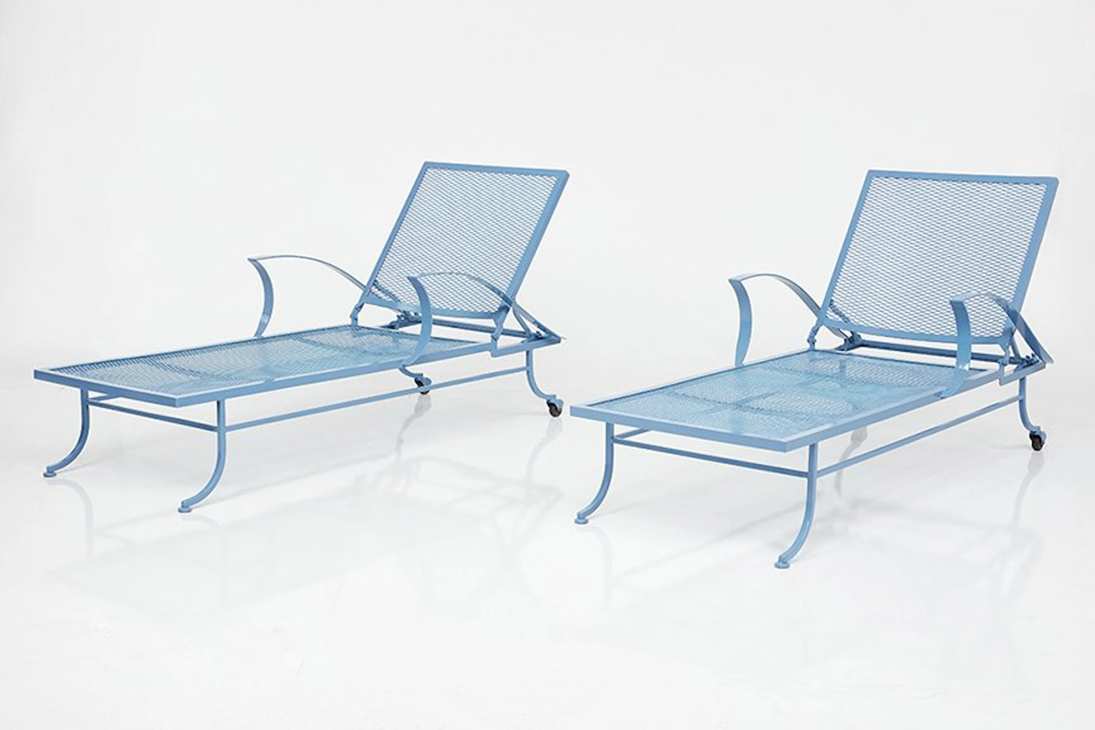 Pair of outdoor chaise lounges, 1960s
