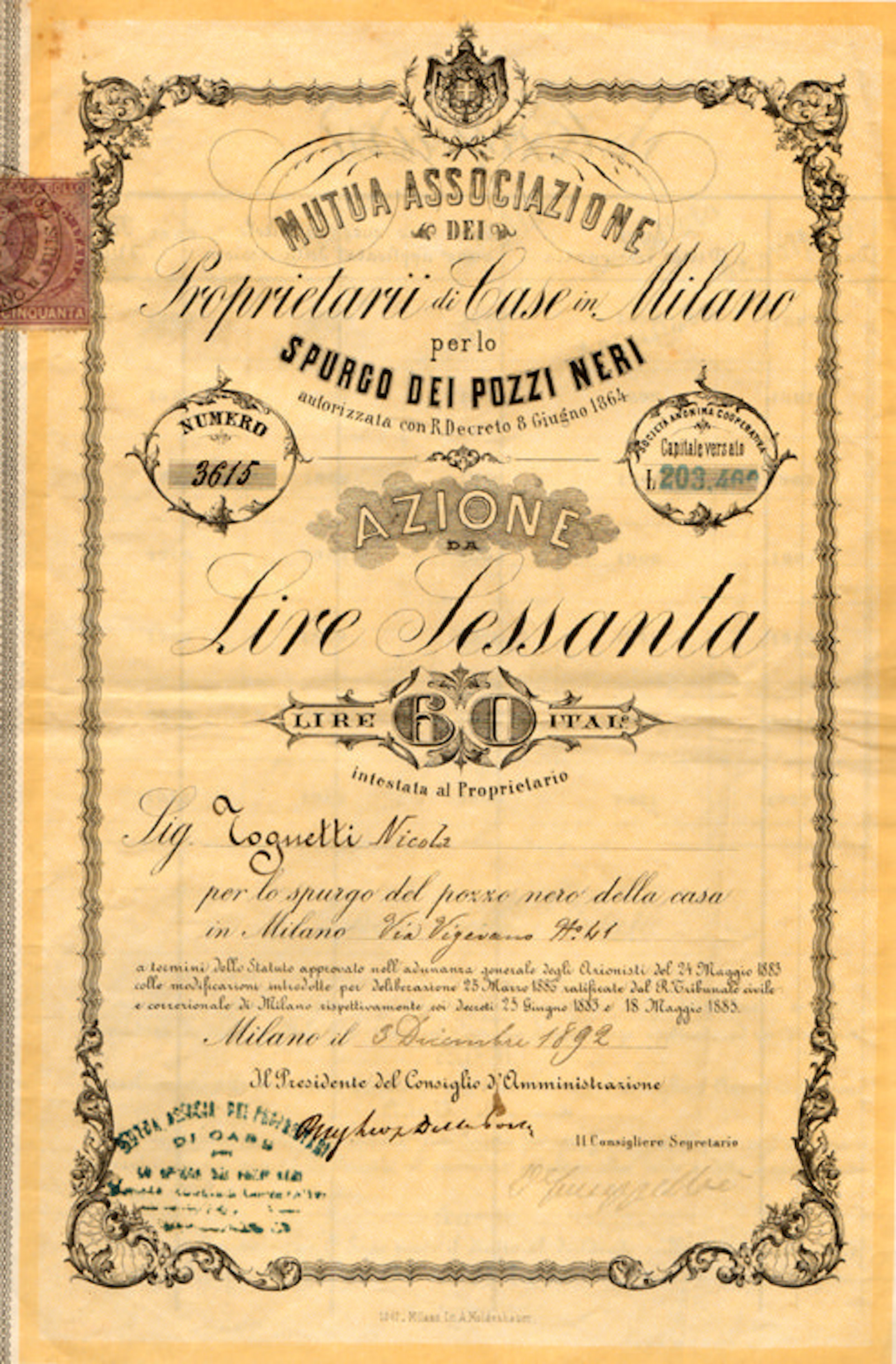 Mutua Associazione dei Proprietarii di Case in Milano per...