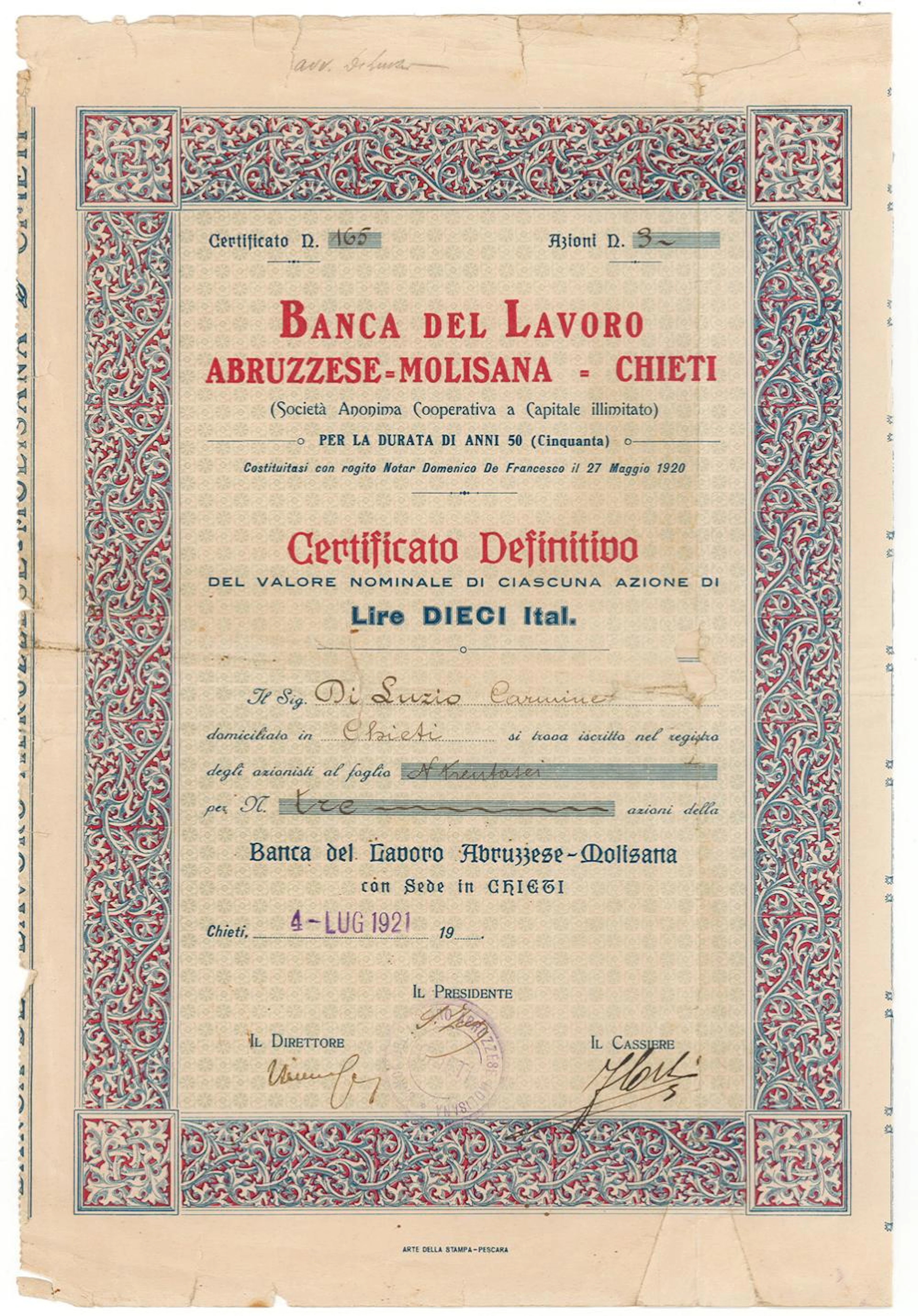 Banca del Lavoro Abruzzese-Molisana - Chieti