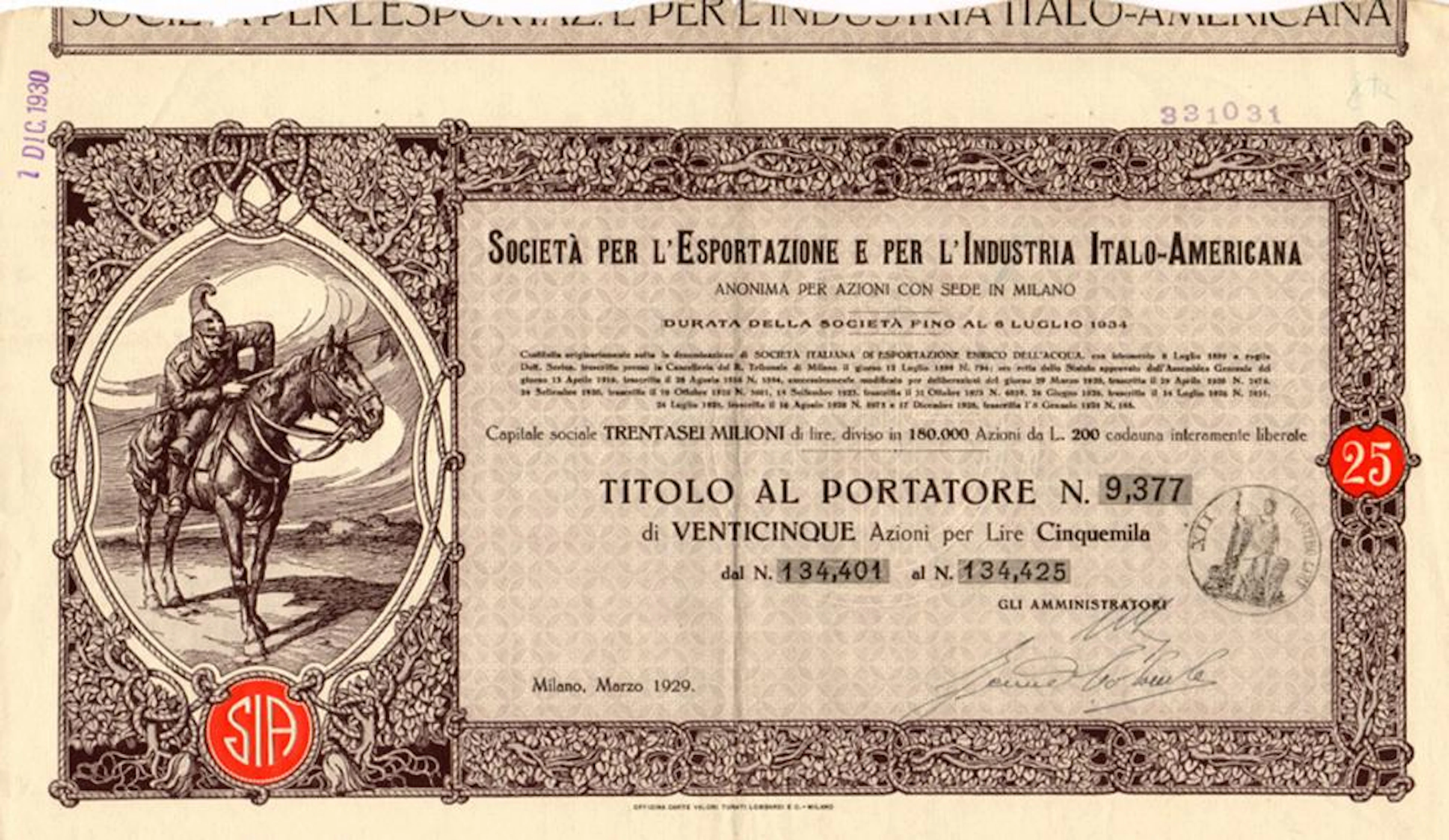 Società per l Esportazione e per l Industria Italo-Americana