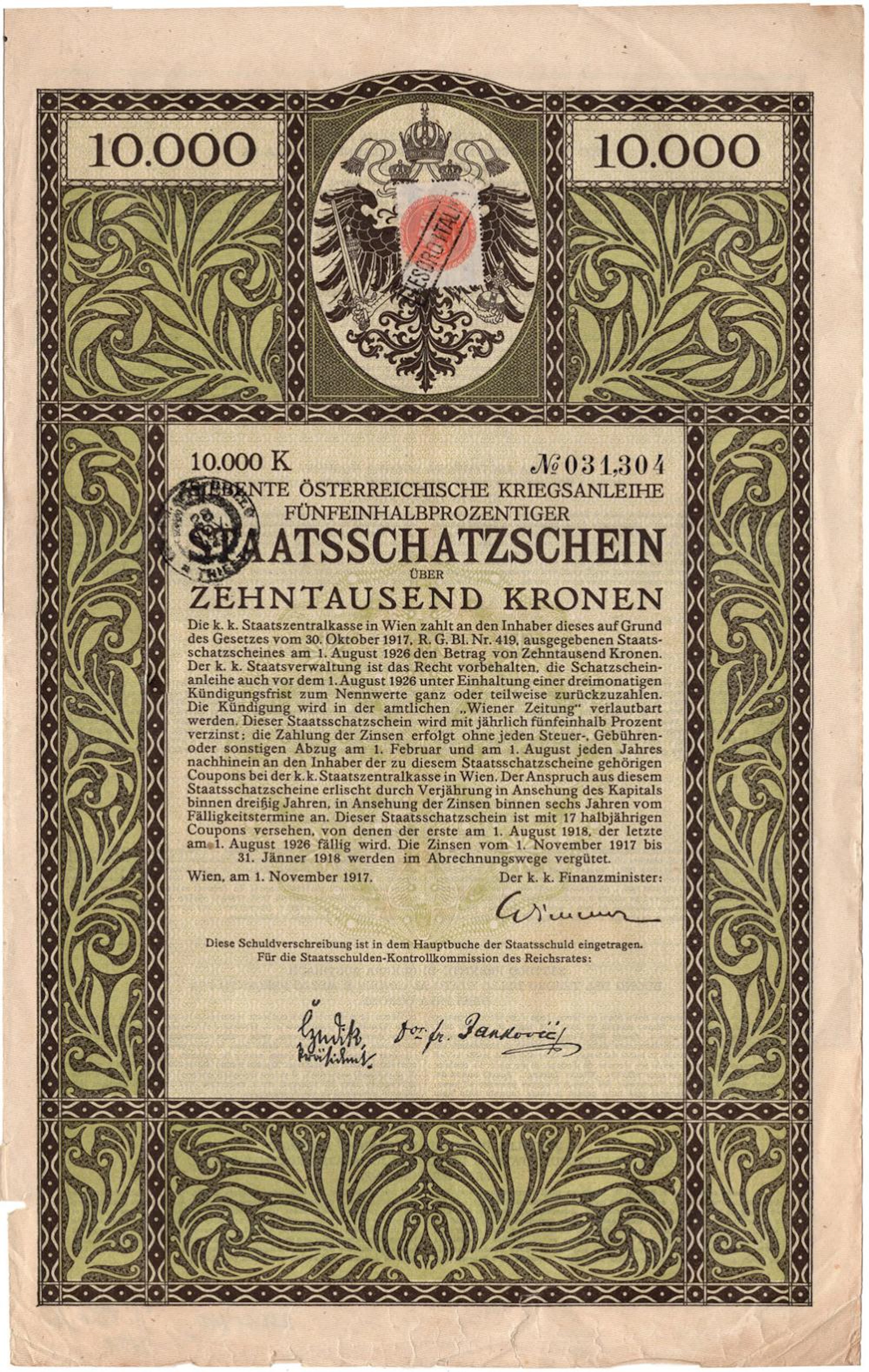 Settimo Prestito di Guerra Austriaco 5,50% - Siebente...
