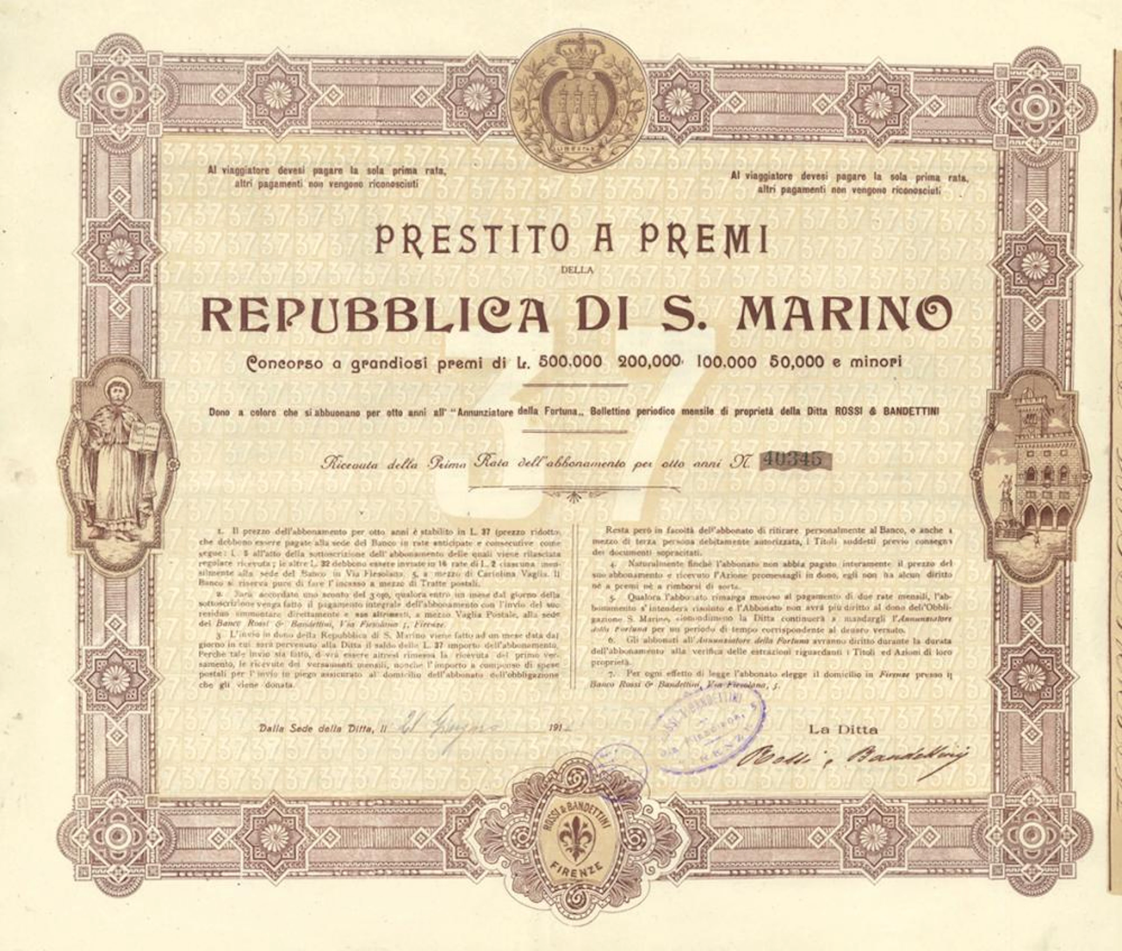 Prestito a Premi della Repubblica di S. Marino