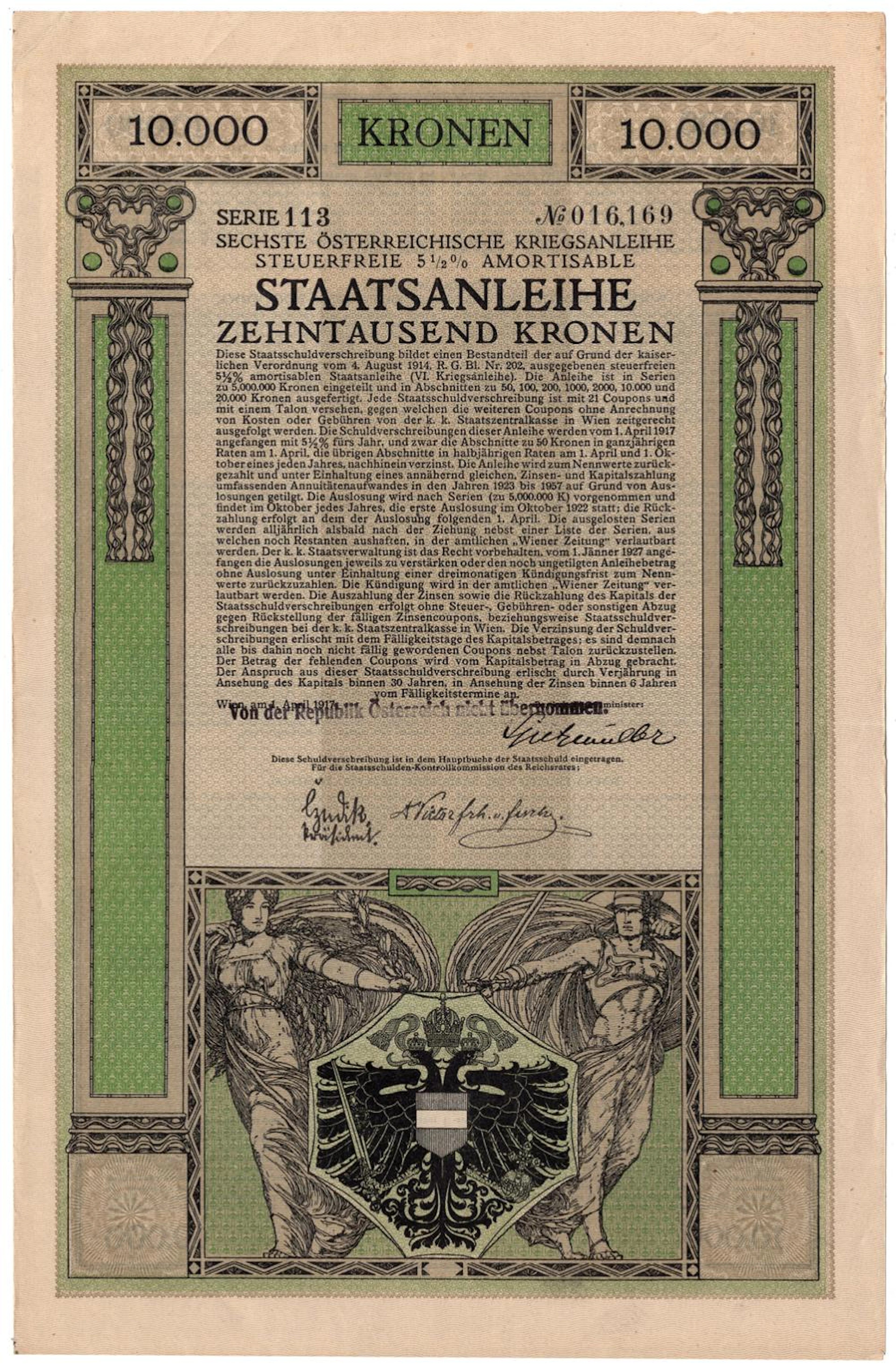 Sesto Prestito di Guerra Austriaco 5½% - Sechste...