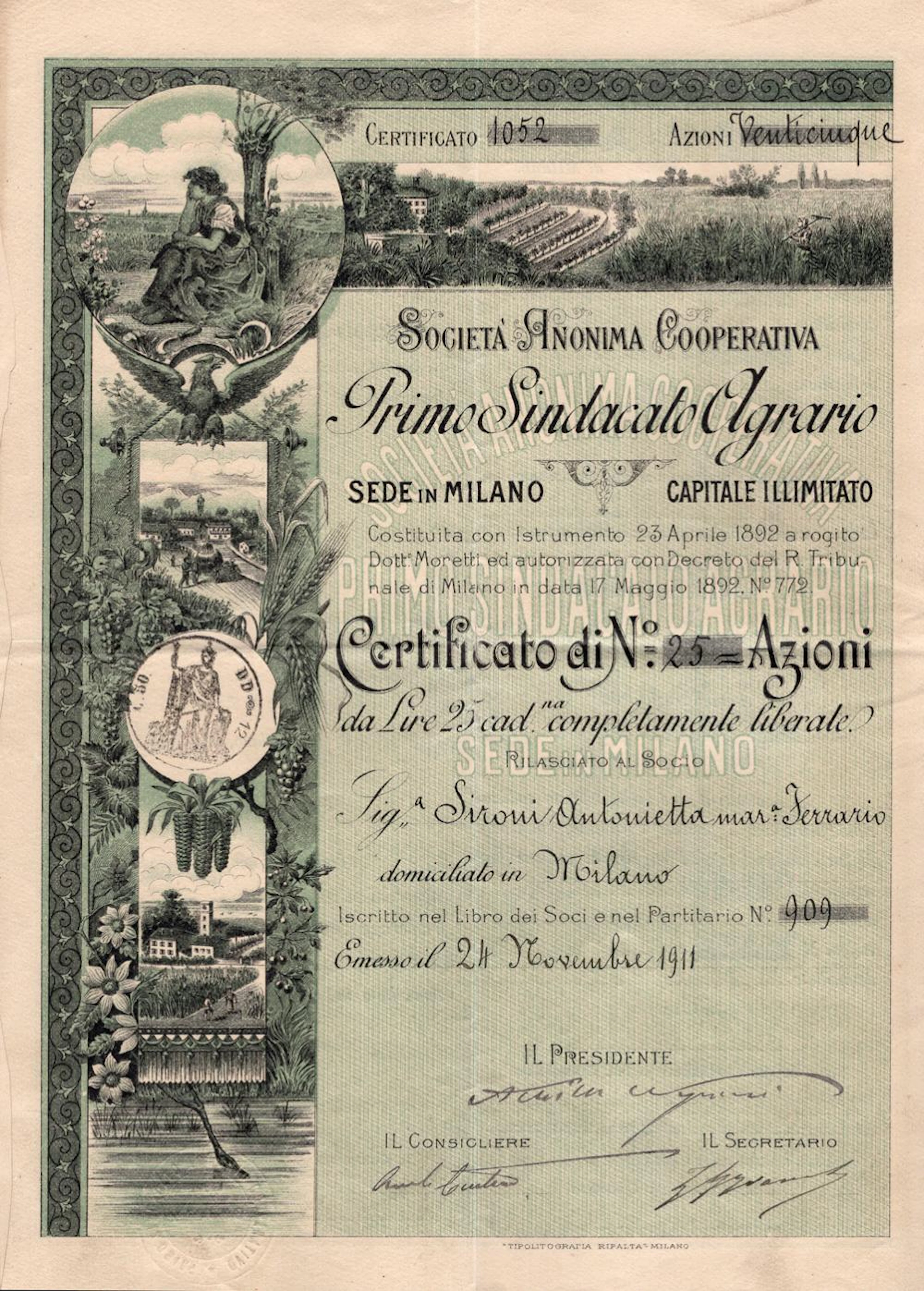 Primo Sindacato Agrario Società Anonima Cooperativa