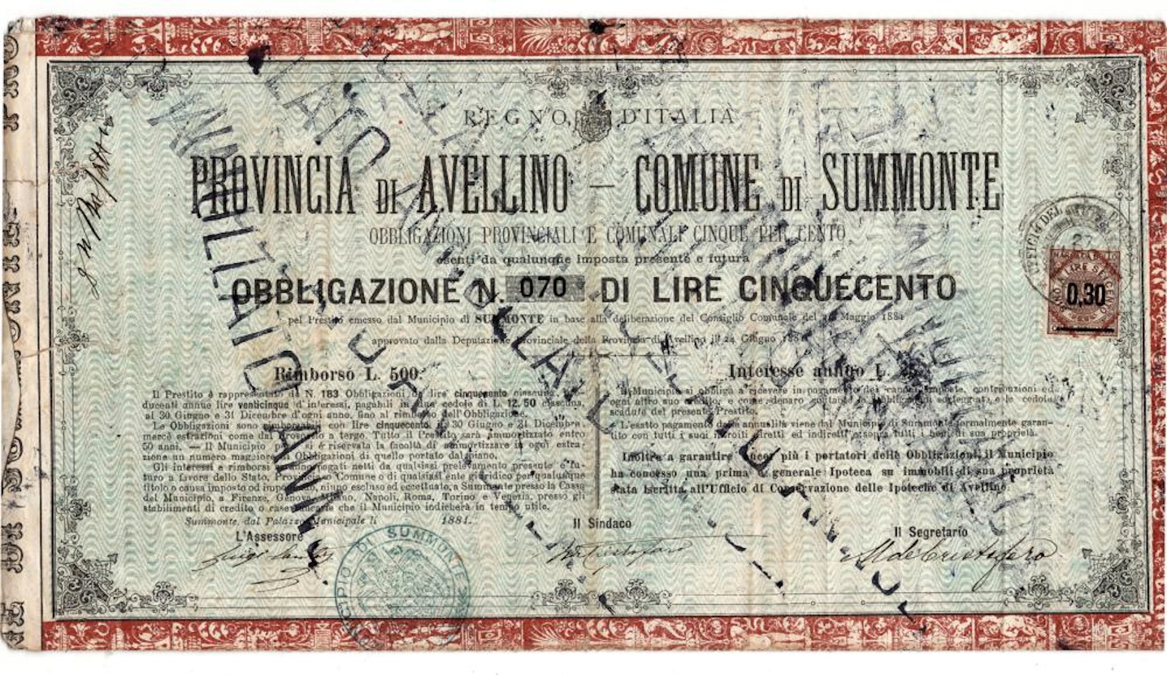 Provincia di Avellino - Comune di Summonte 5%