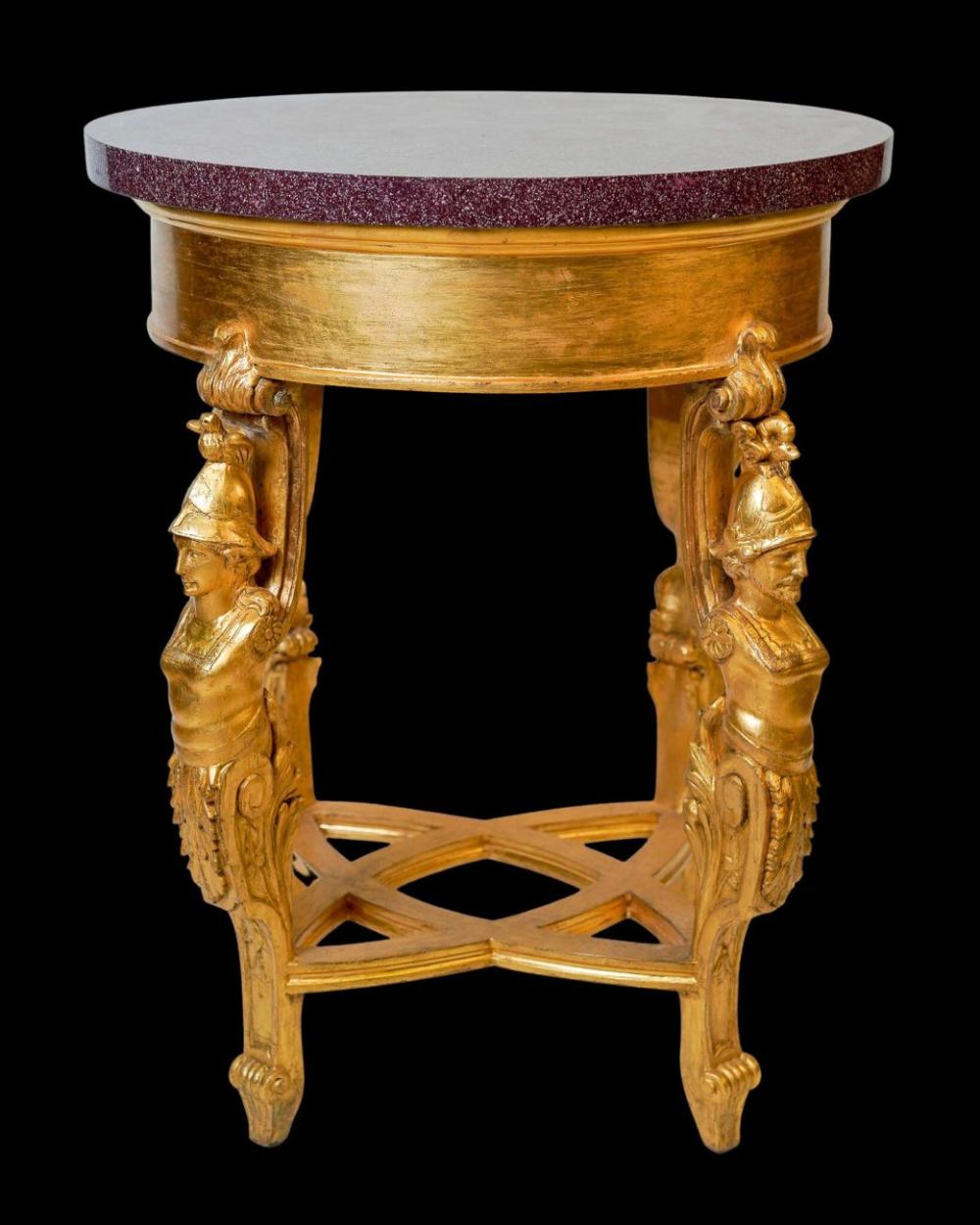Table with porphyry top