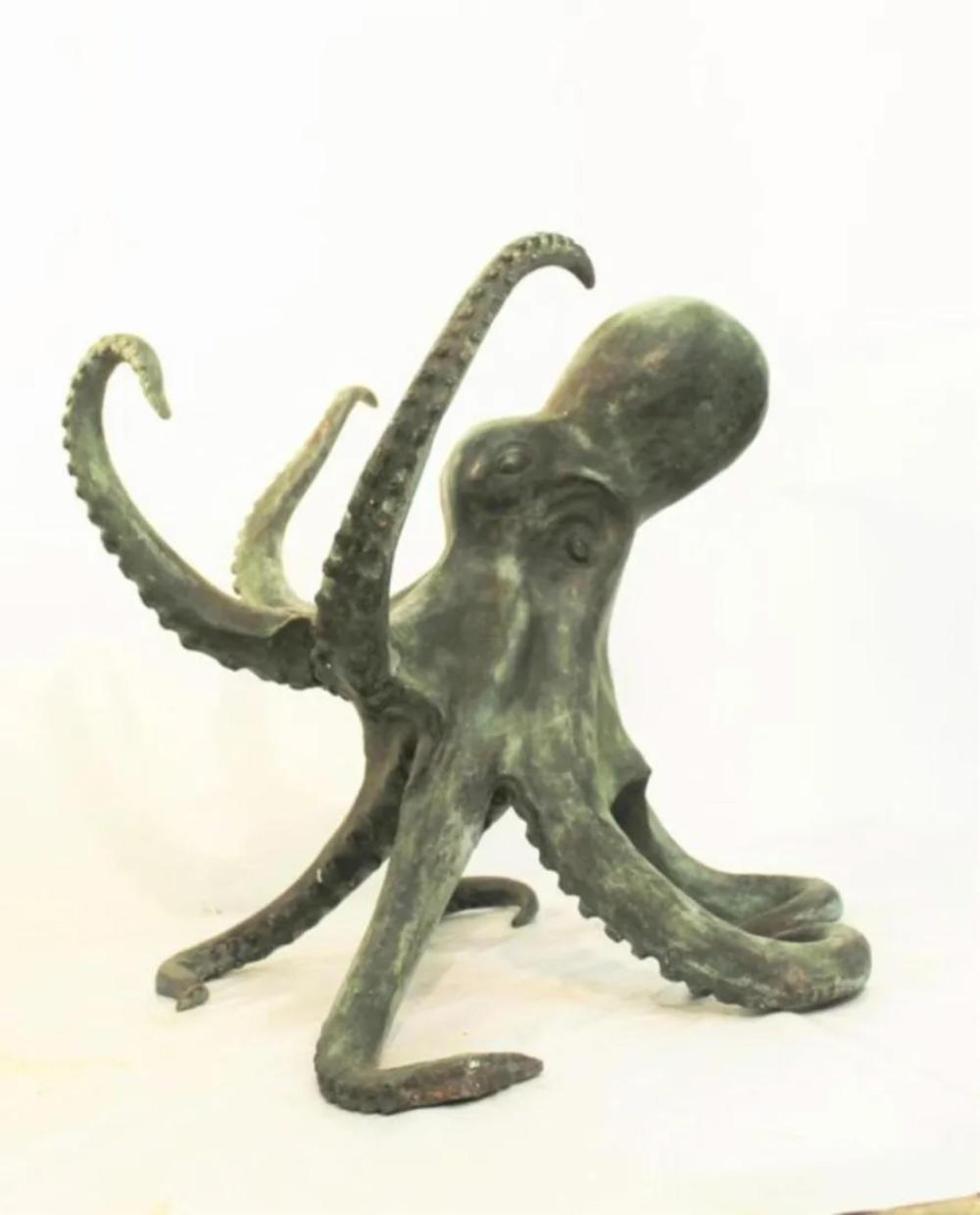 Bronze Octopus Sculpture