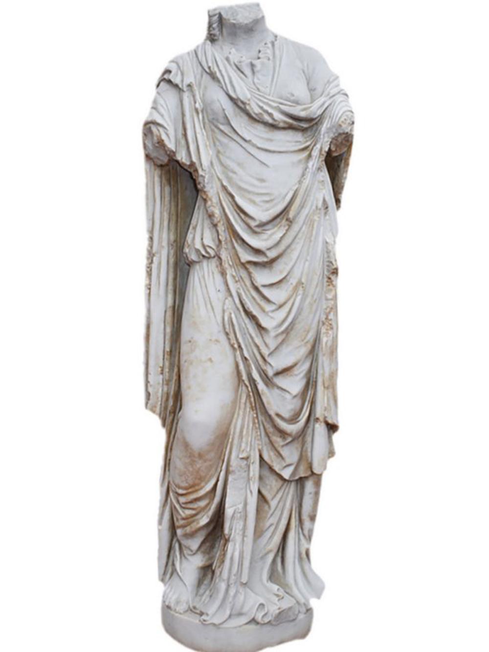 Headless marble statue