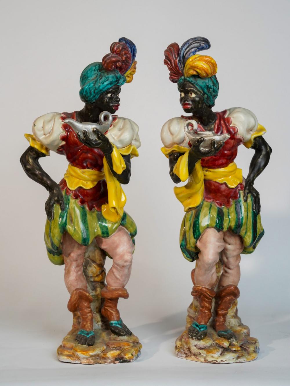 Pair of ceramic moretti