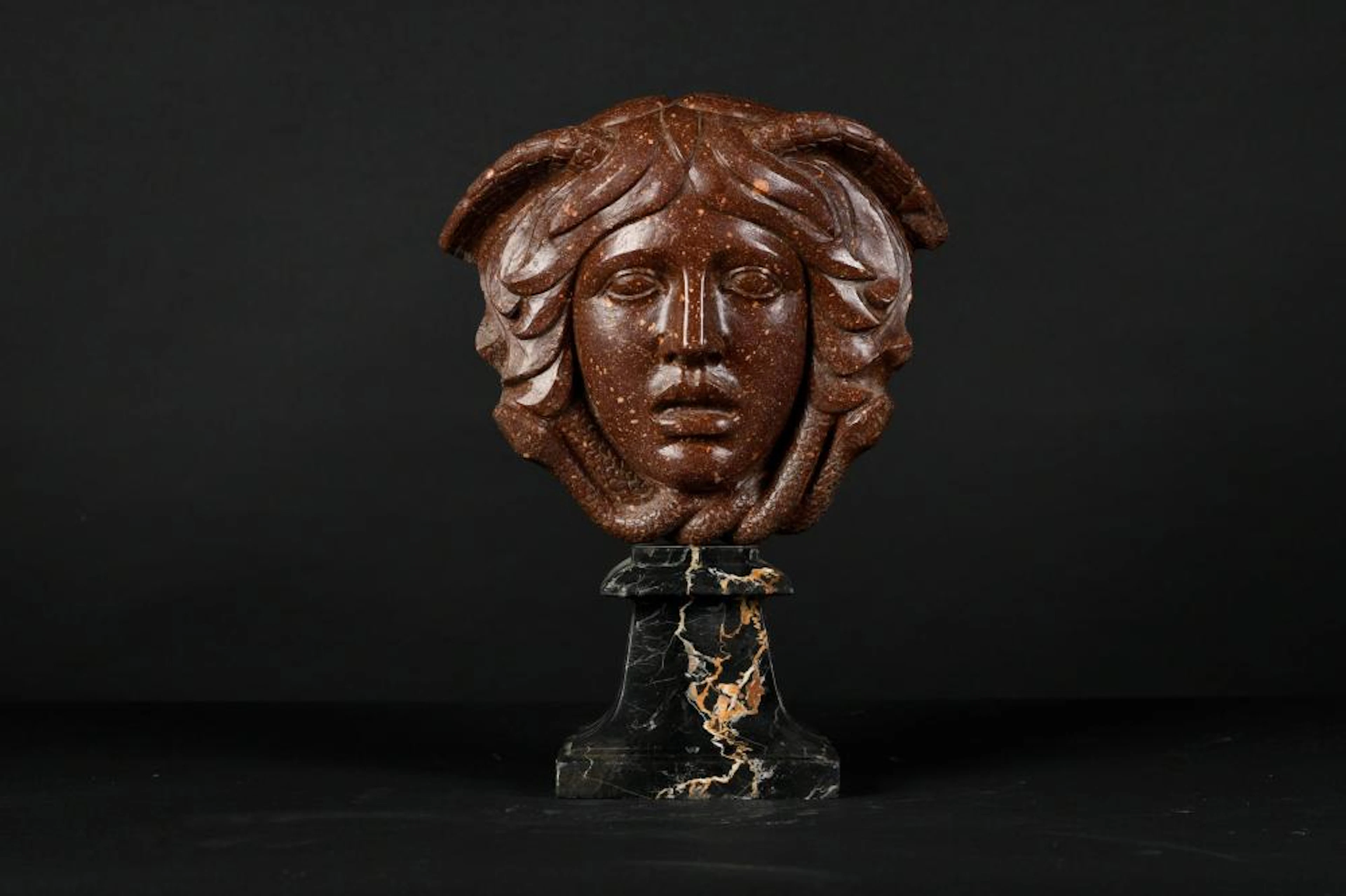 Egyptian porphyry medusa