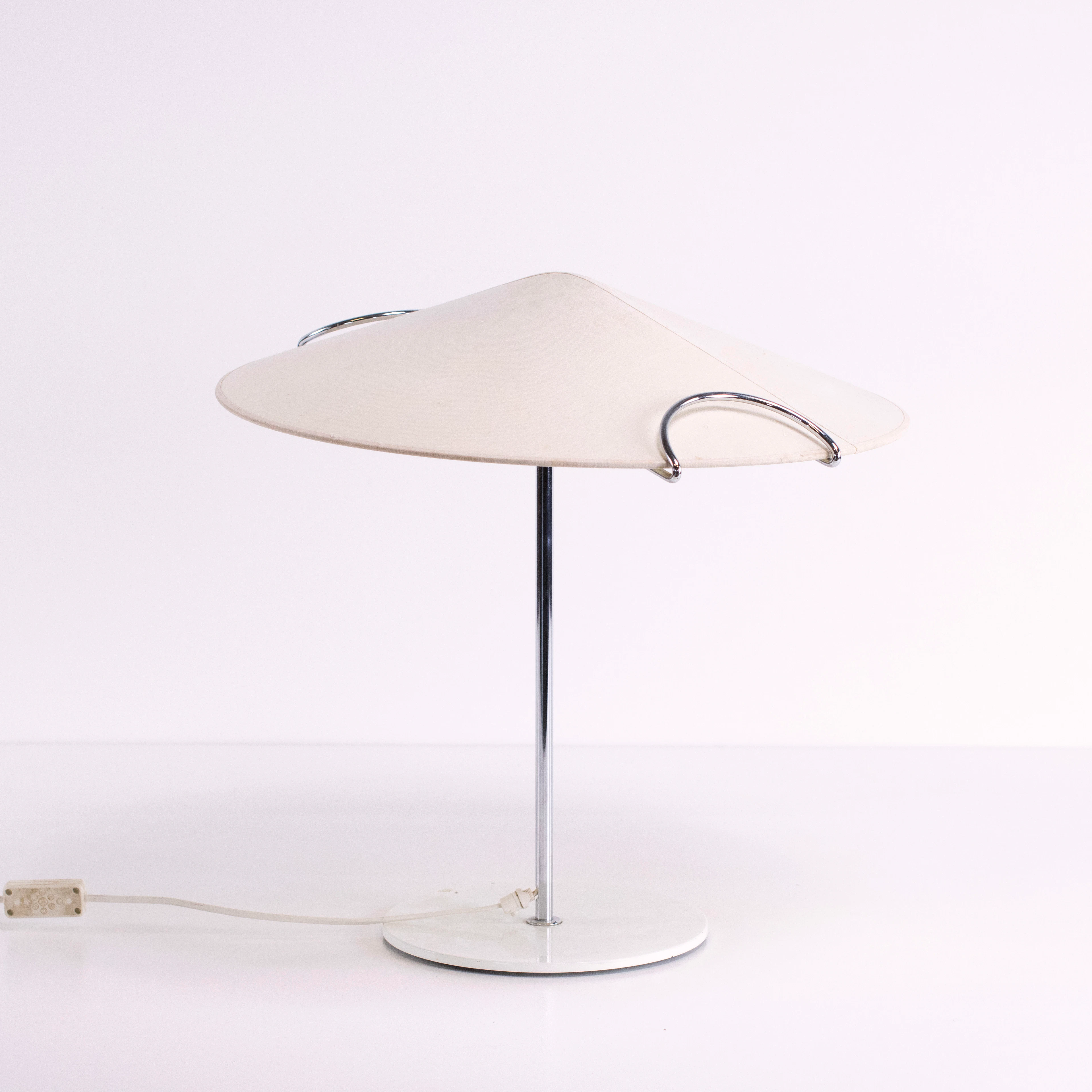 Bordslampa, metall/textil, "Cello", 90-tal, IKEA, höjd 50 cm