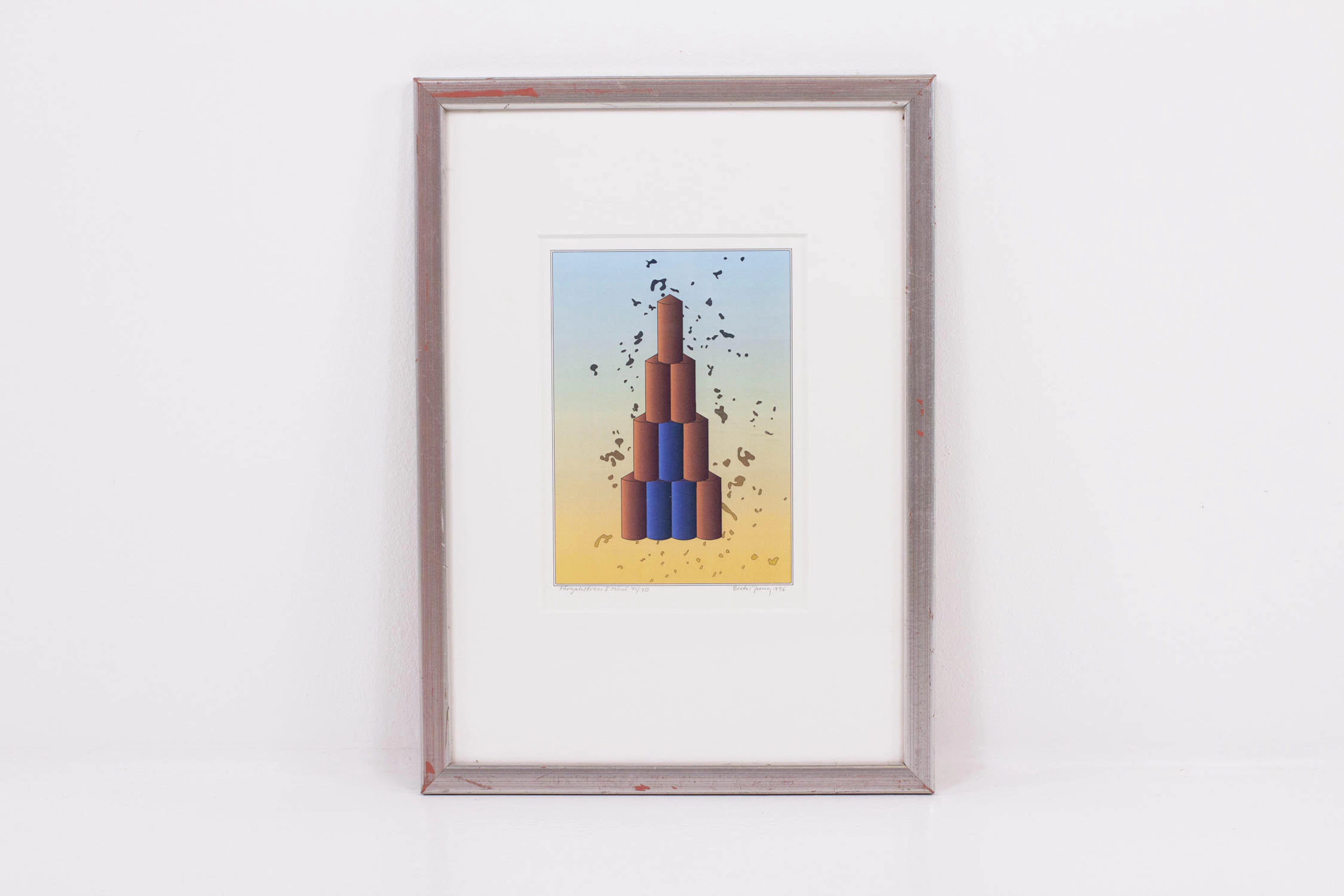 Beck & Jung, litografi, 41/70, signerad, 23x33 cm