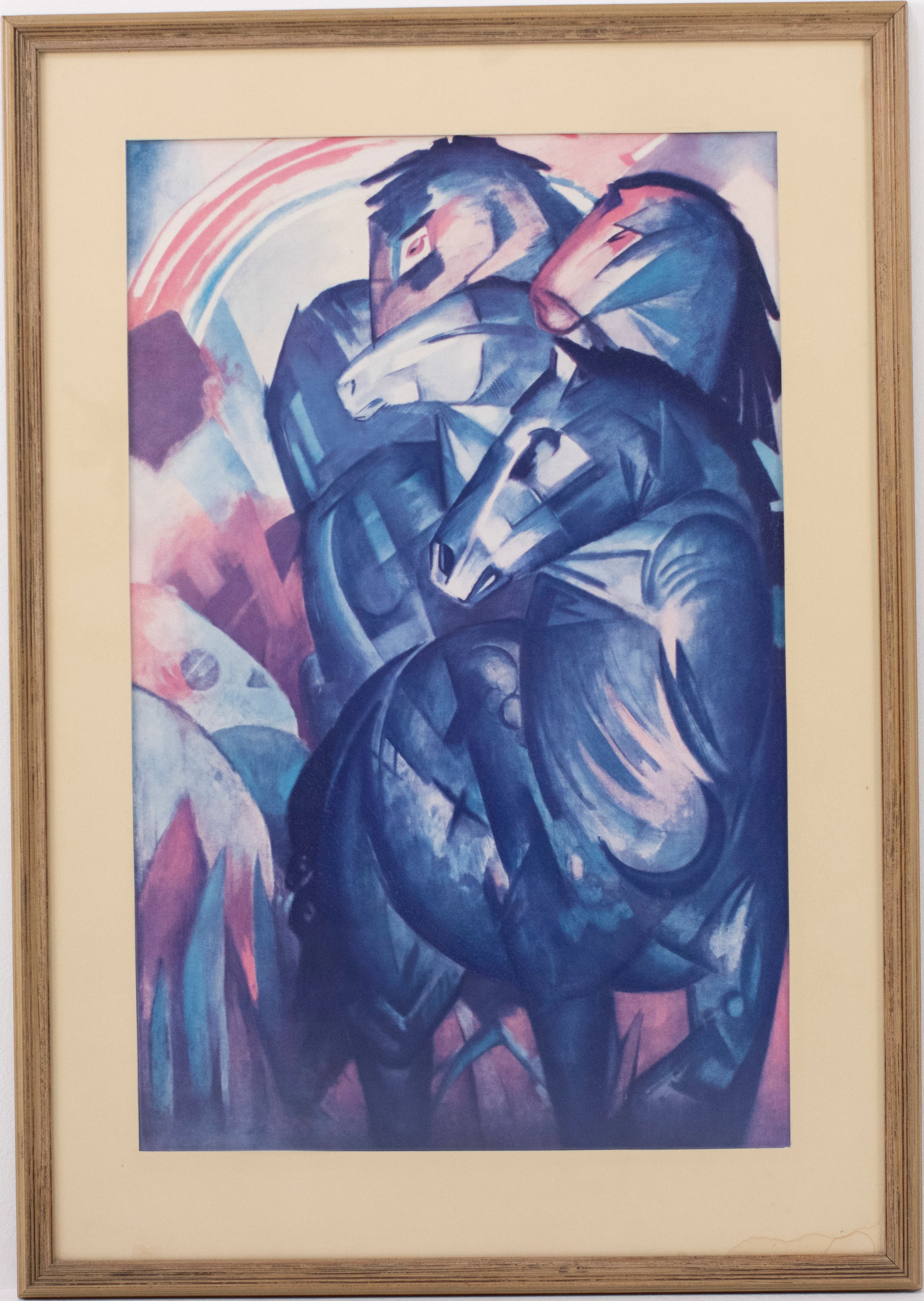 Franz Marc, (e.), tryck, hästmotiv, 48x68 cm