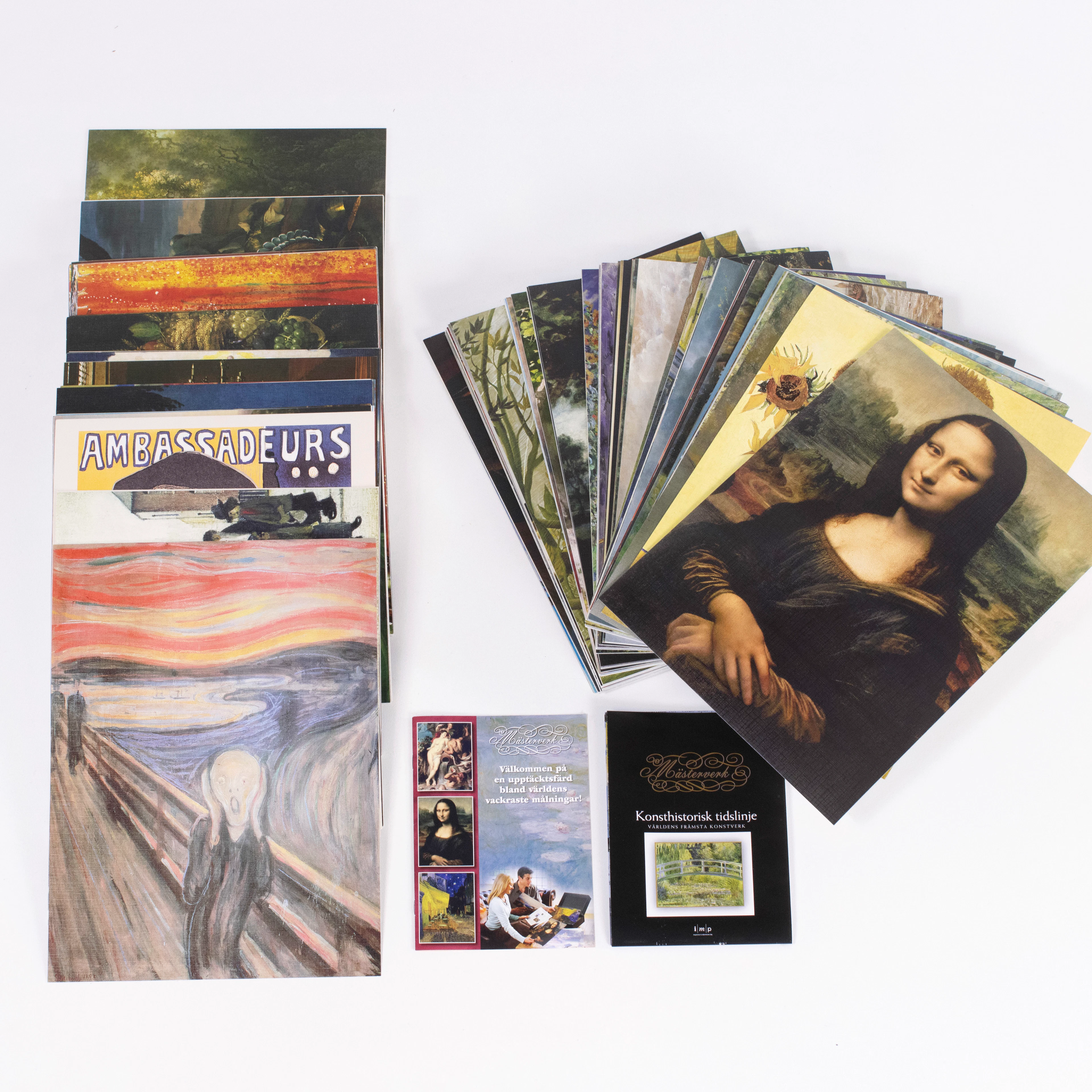 Konsttryck, "Mästerverk", bl a Picasso, Munch, da Vinci, m fl