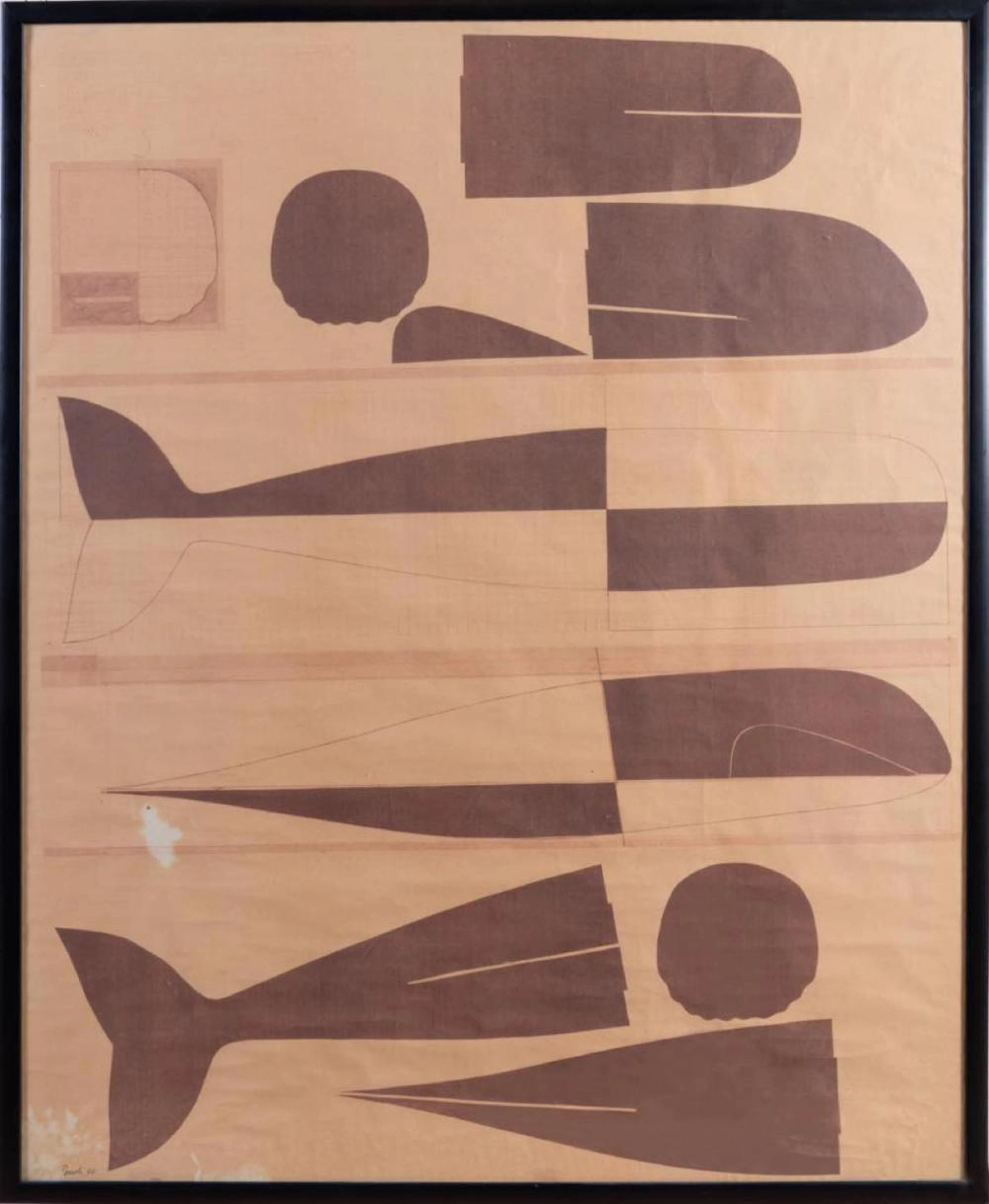 Pino Pascali (Bari 1935 ? Roma 1968), ?Progetto di Balena?, 1966.