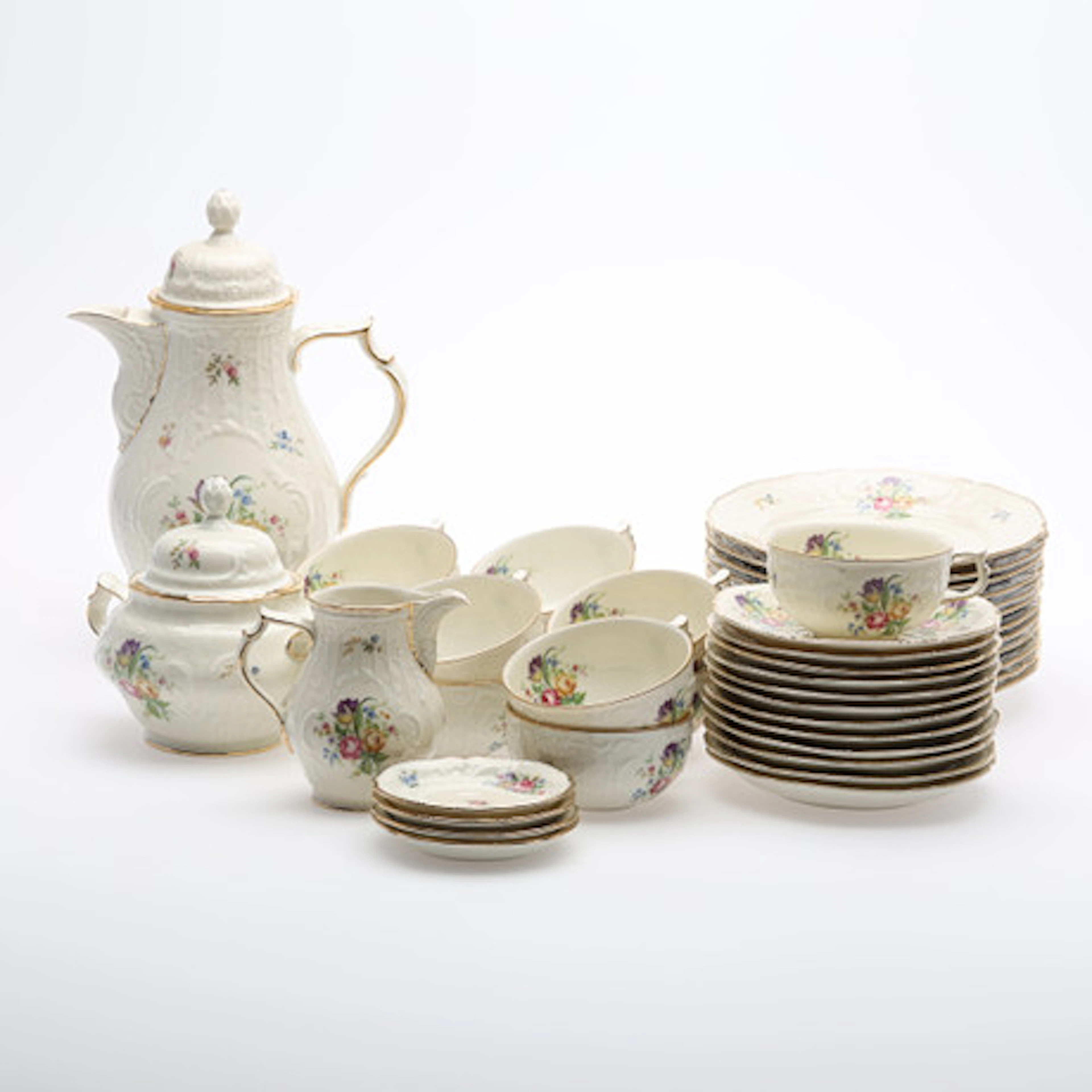 KAFFESERVIS, 40 delar Sanssouci. Rosenthal.