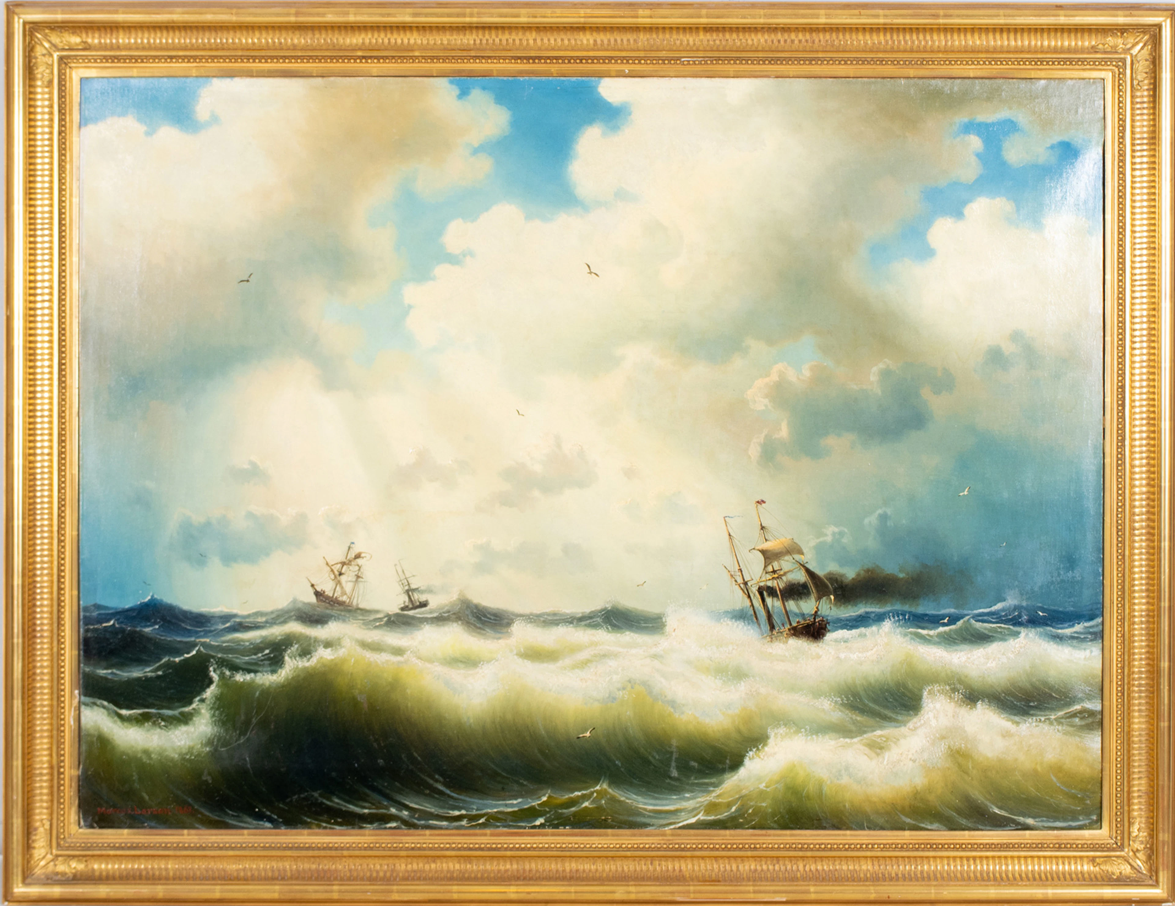 MARCUS LARSON (1825-1864), olja på duk, signerad och daterad 1861