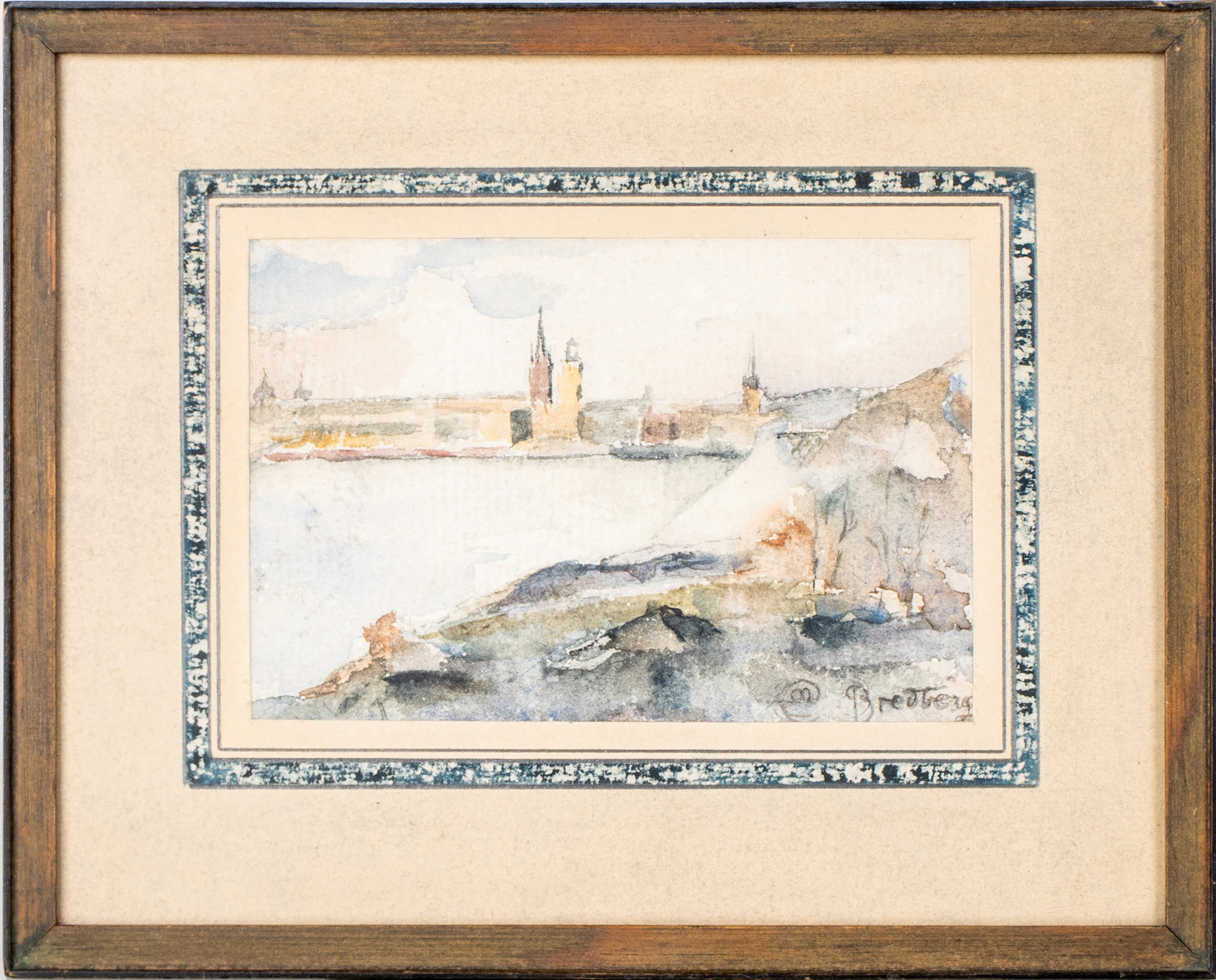 MINA CARLSSON-BREDBERG (1857-1943), akvarell, signerad